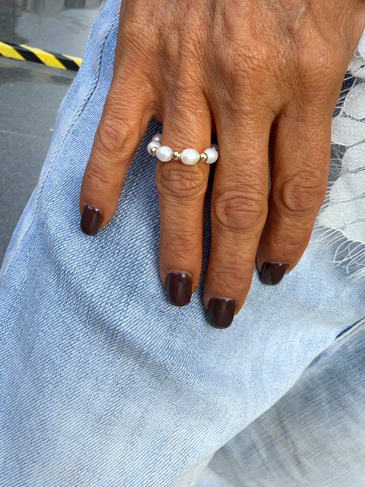 ANILLO PERLA BLANCO