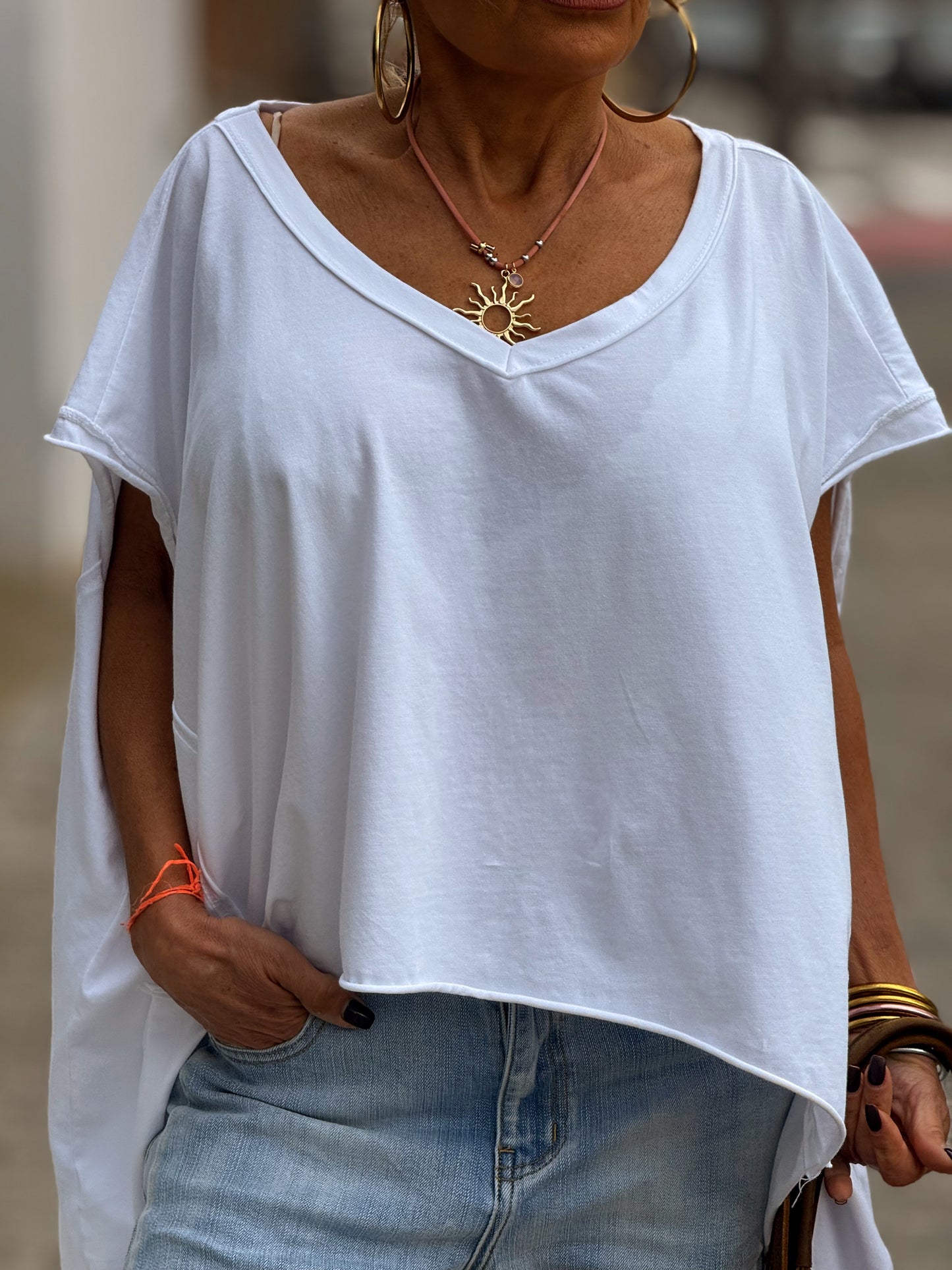 CAMISETA ASIMÉTRICA SACHA MULTICOLOR