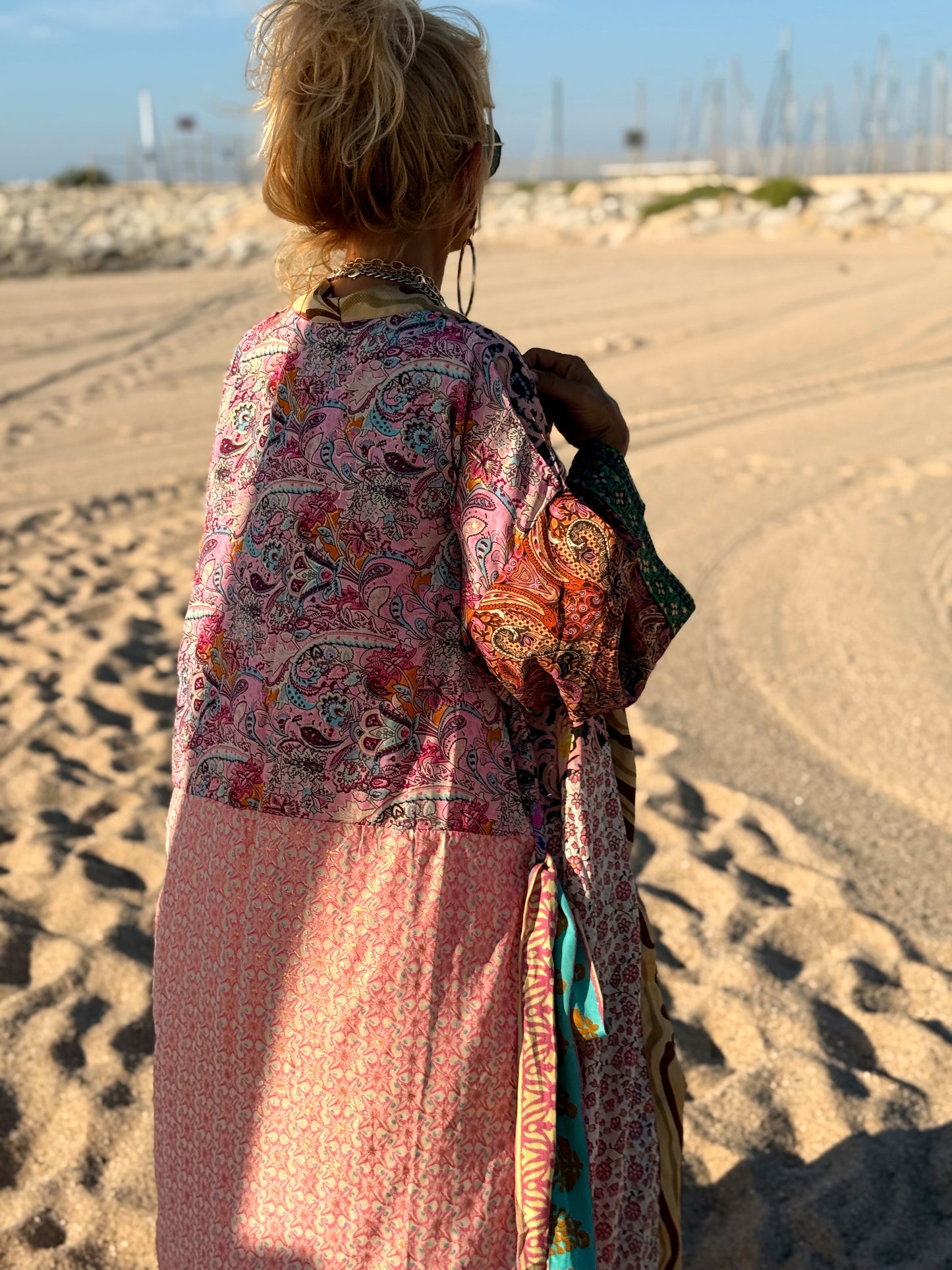 KIMONO ESTAMPADO MANGA 3/4 MULTICOLOR