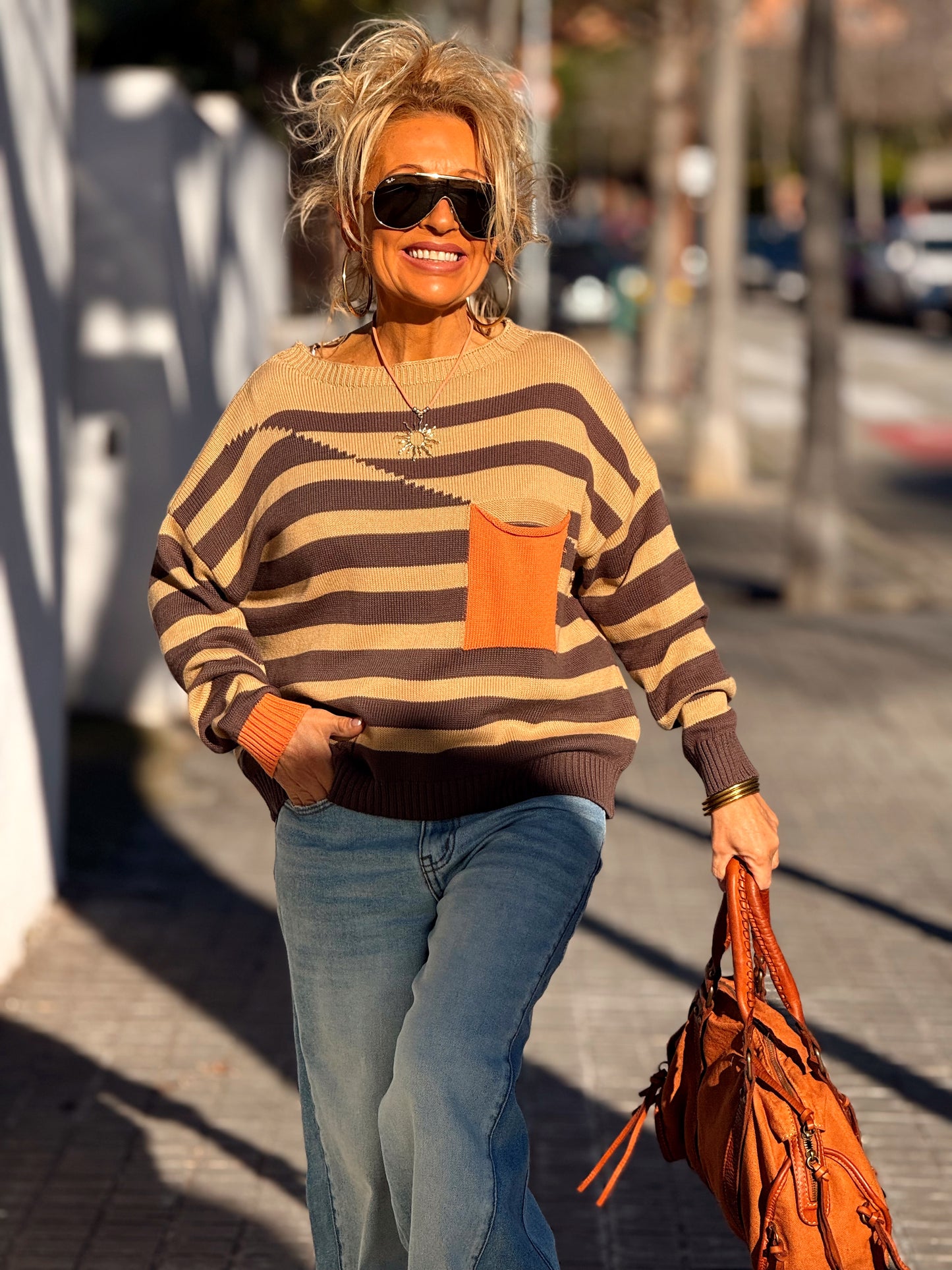 JERSEY CON BOLSO MANUELA MULTICOLOR