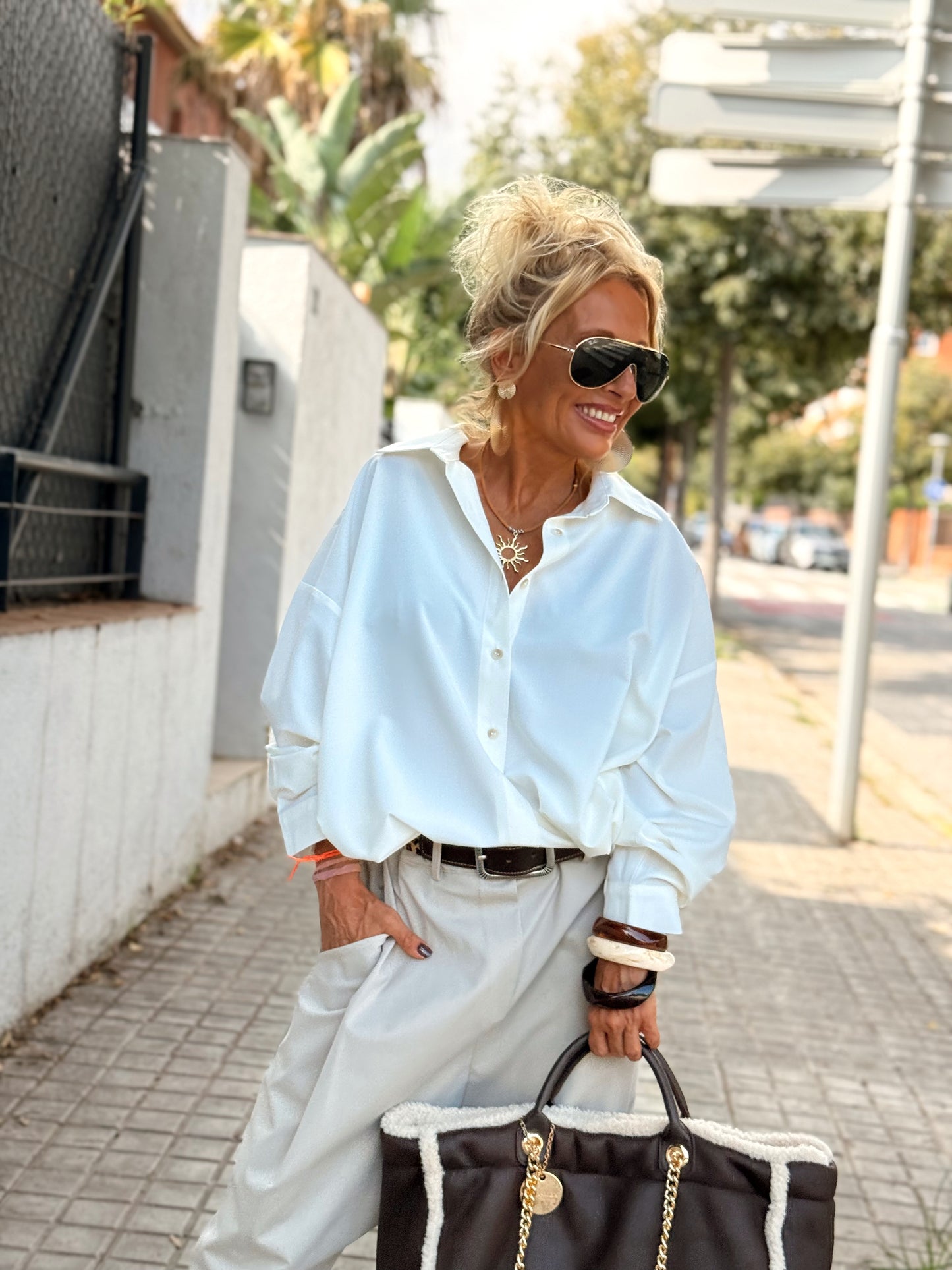 CAMISA OVERSIZE PLIEGUE ENEA MULTICOLOR