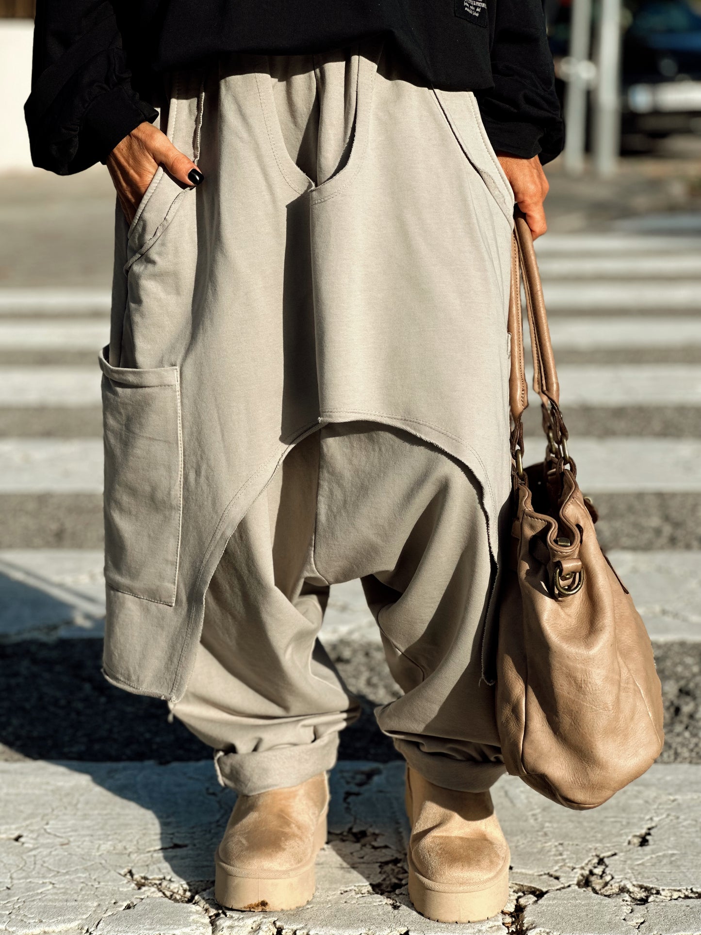 PANTALON OVERSIZE COUTURE BEIGE