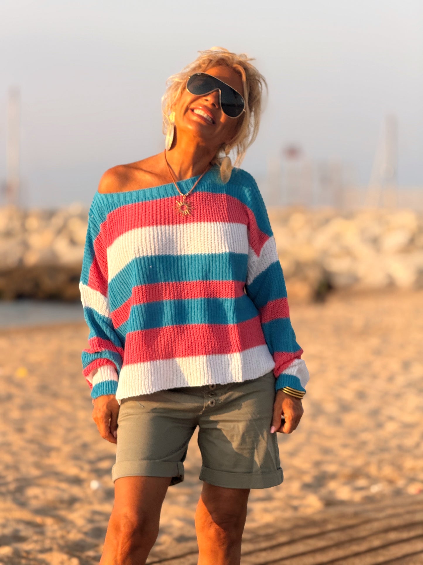 JERSEY CORTO RAYAS JULIETA MULTICOLOR