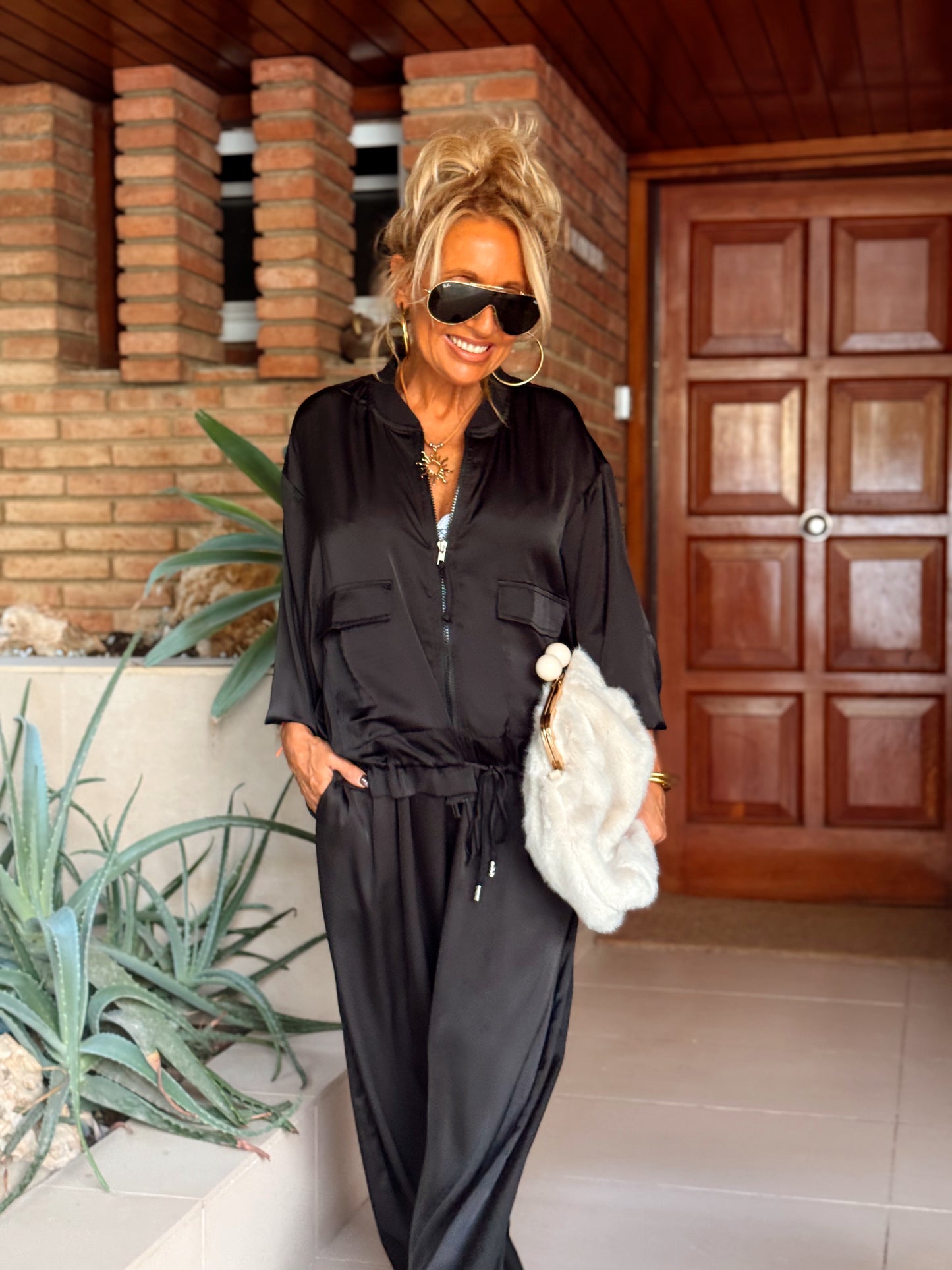 CONJUNTO BOMBER-PANTALON CELIA MULTICOLOR