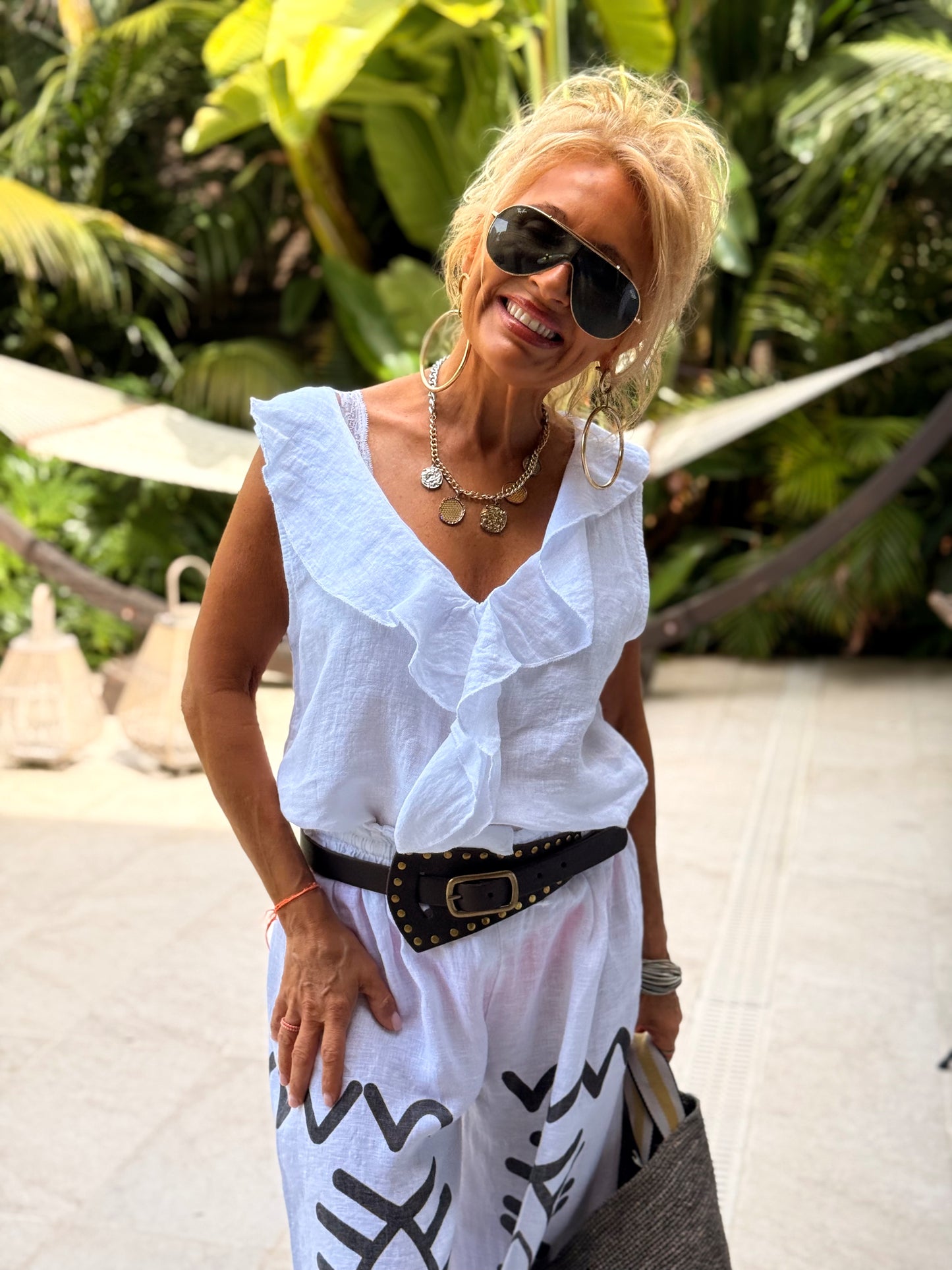TOP BLUSA VOLANTE MULTICOLOR