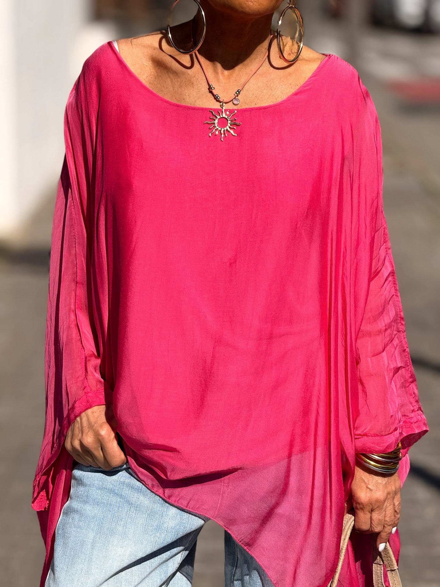 BLUSA CON TOP OVERSIZE ASIMÉTRICA NOA MULTICOLOR