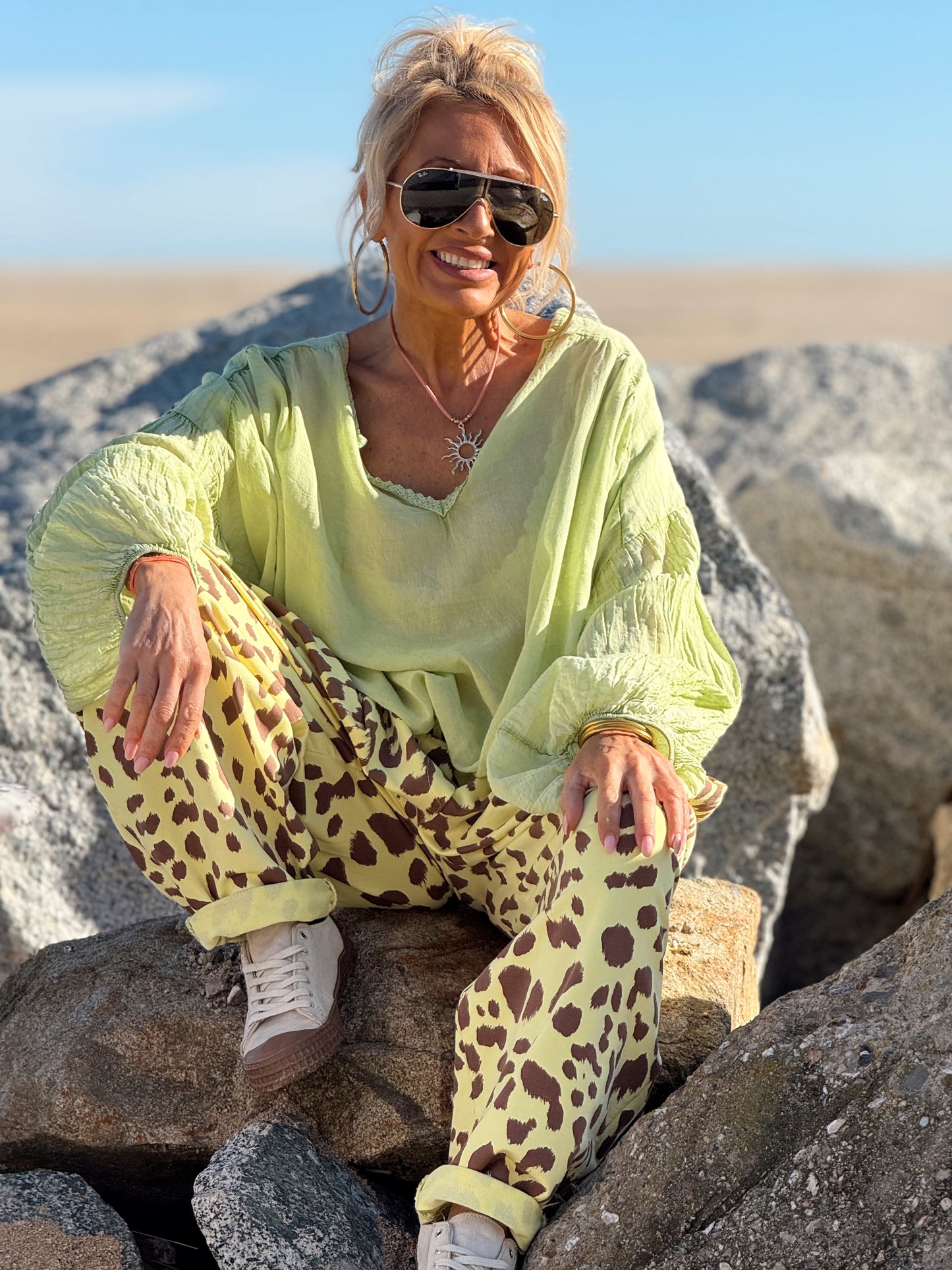 PANTALON BAGGY ANIMAL PRINT MULTICOLOR