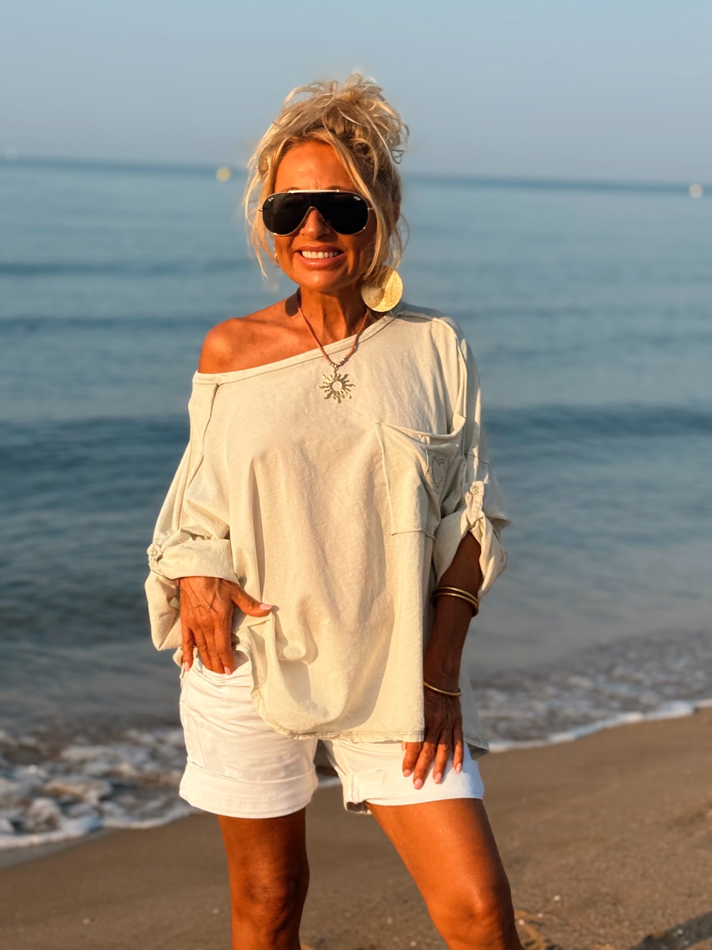 CAMISETA OVERSIZE L’AMORE E BELLA MULTICOLOR