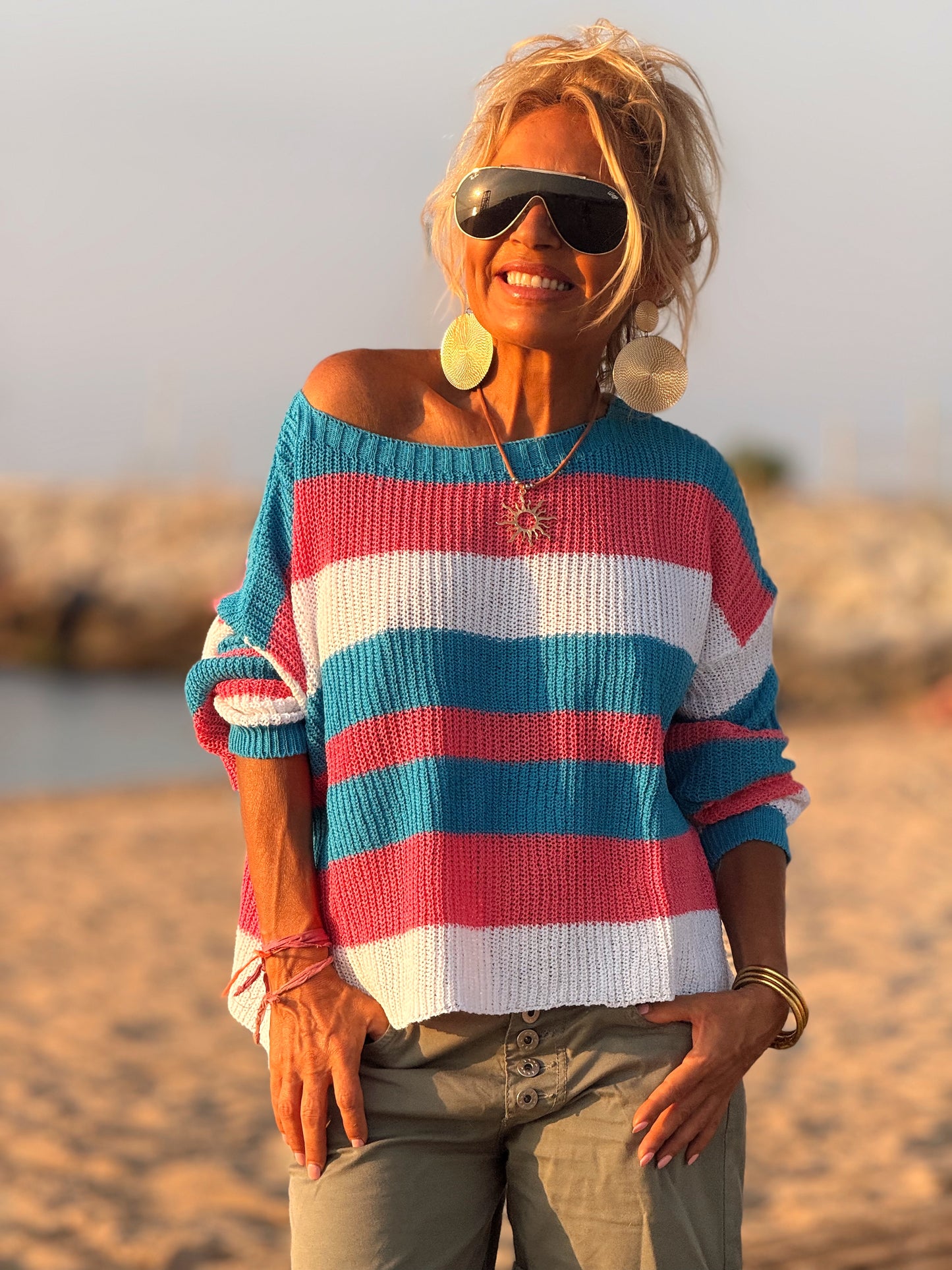 JERSEY CORTO RAYAS JULIETA MULTICOLOR