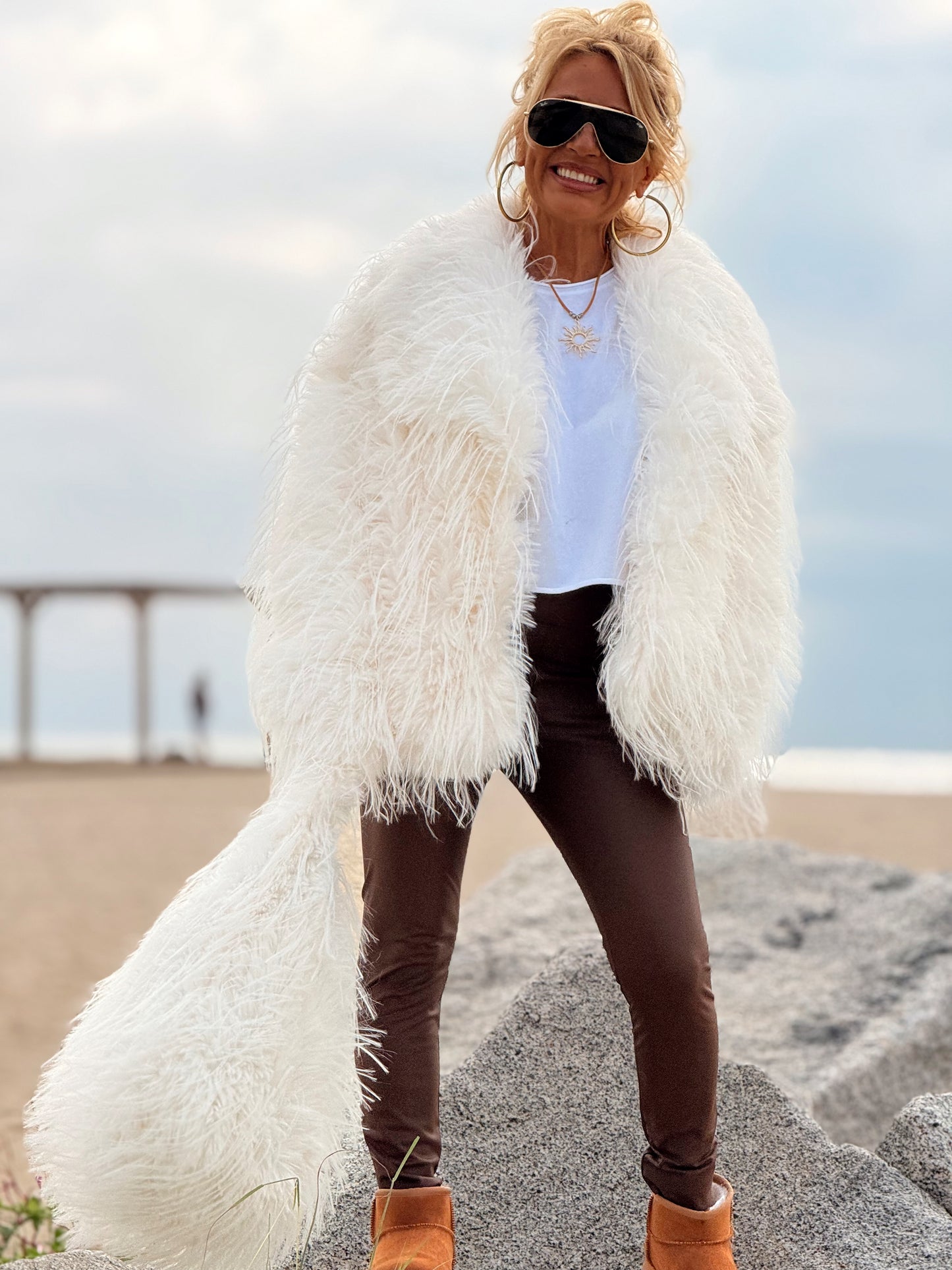 CHAQUETA DE PELO SINTÉTICO LUCAS MULTICOLOR