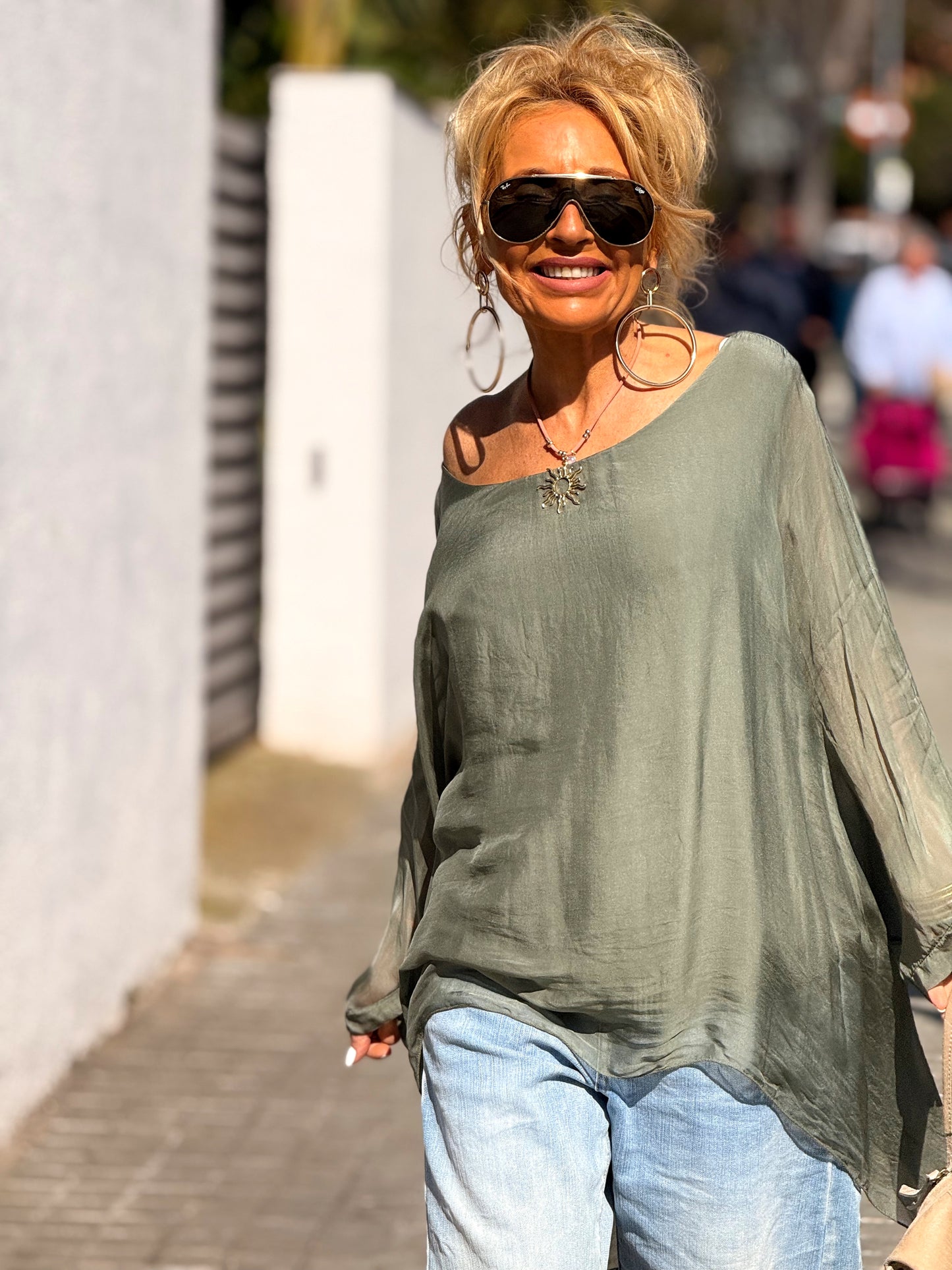 BLUSA CON TOP OVERSIZE ASIMÉTRICA NOA MULTICOLOR