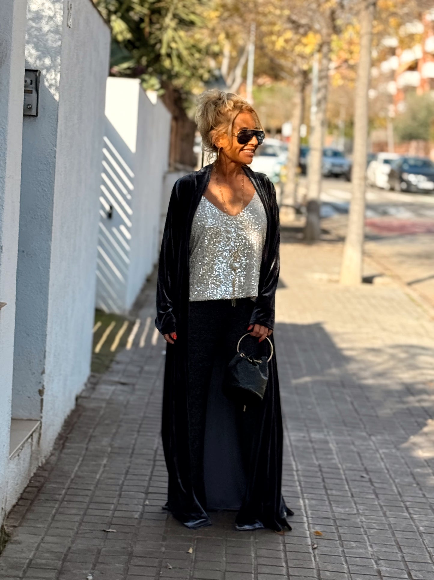 KIMONO LARGO OVERSIZE TERCIOPELO MULTICOLOR