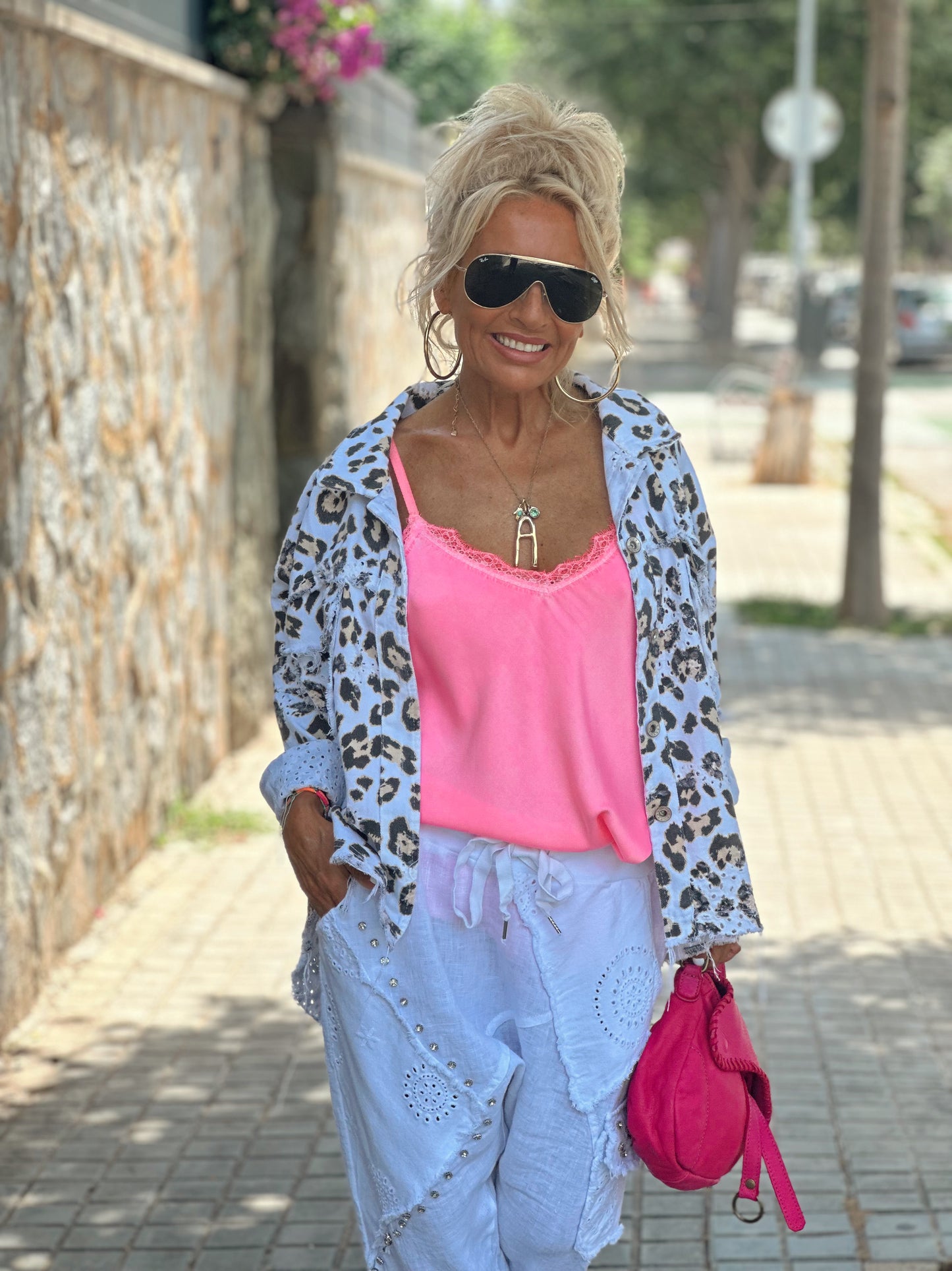 CHAQUETA ANIMAL PRINT BLANCO