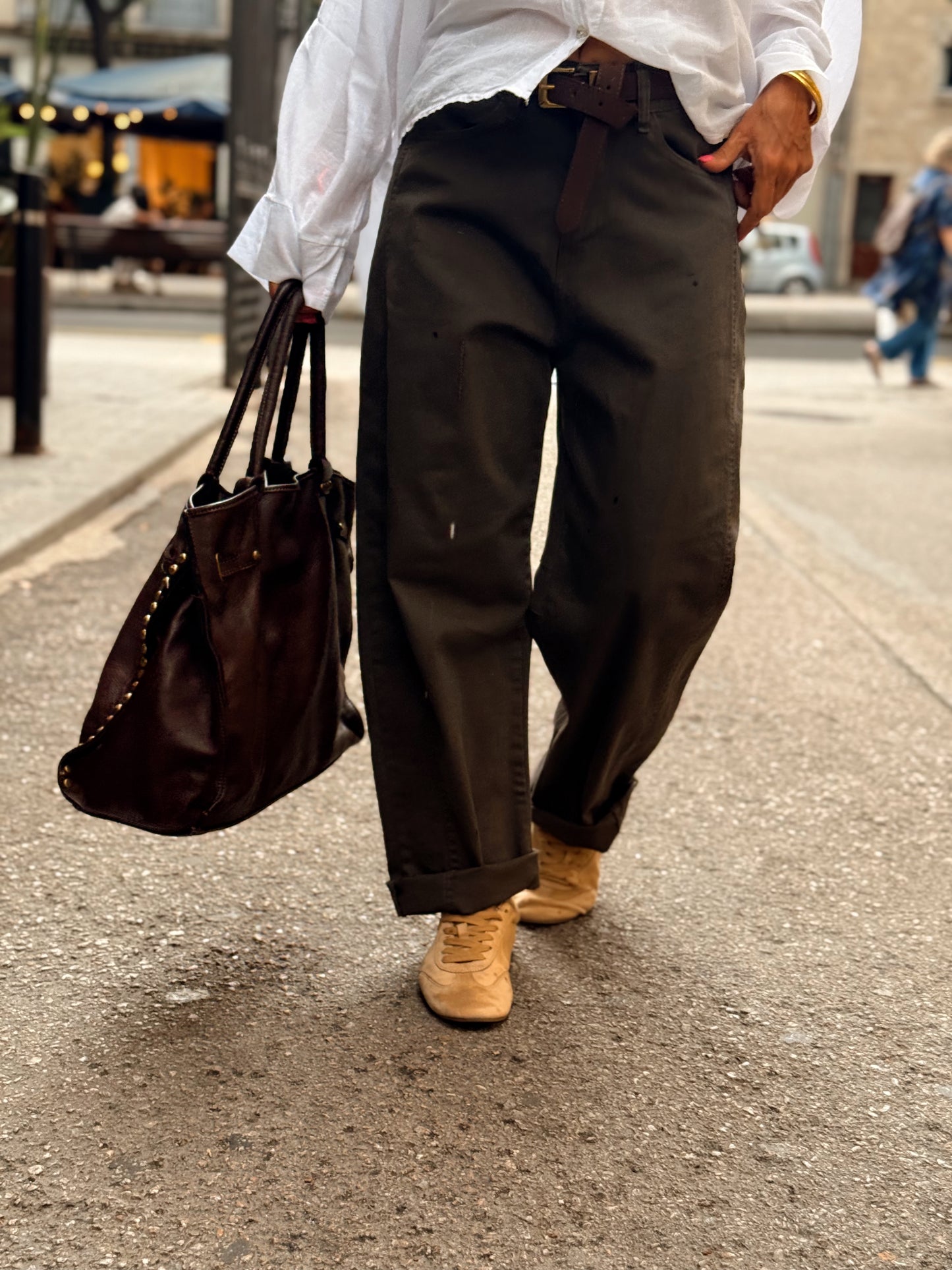 PANTALON CON CINTURÓN CAMILLE  MULTICOLOR