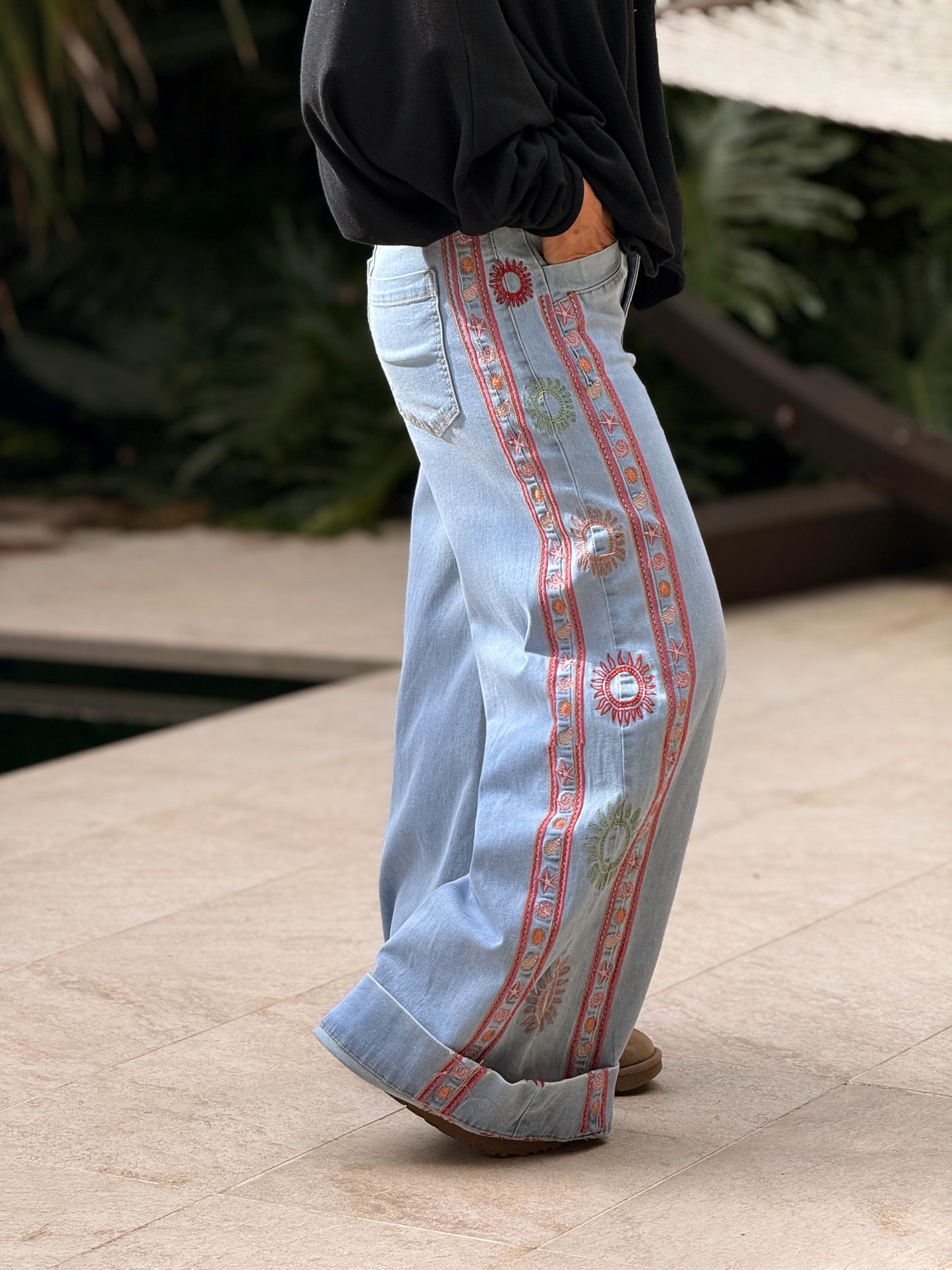 JEANS VAQUEROS HIPPIE TEJANO