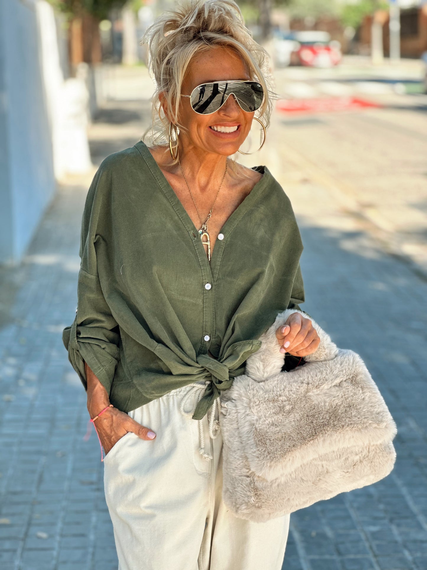 BLUSA PANA LUDIVINE KAKI