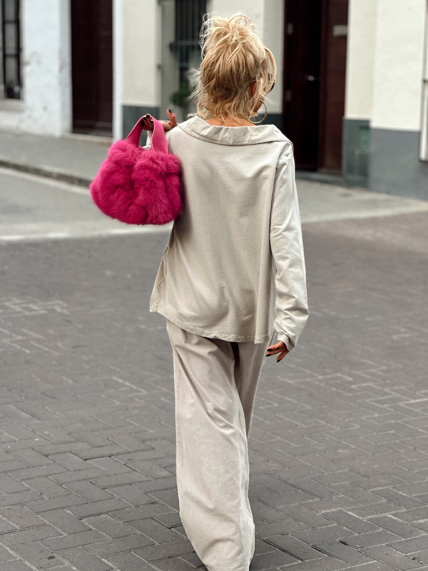 BOLSO PELO SINTÉTICO NOUKY FUCSIA