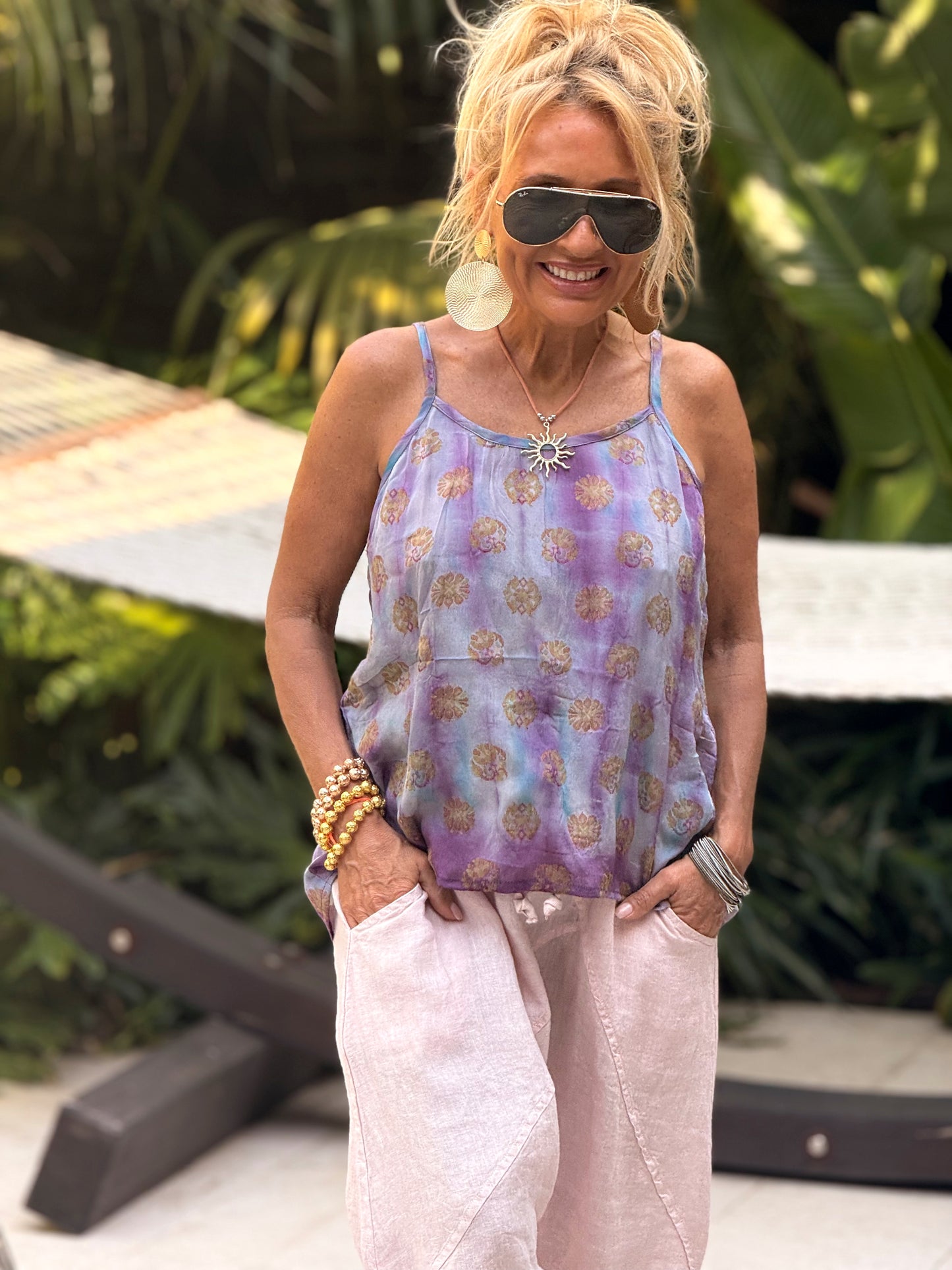 TOP TIRANTES CREPE SEDA INDY MULTICOLOR