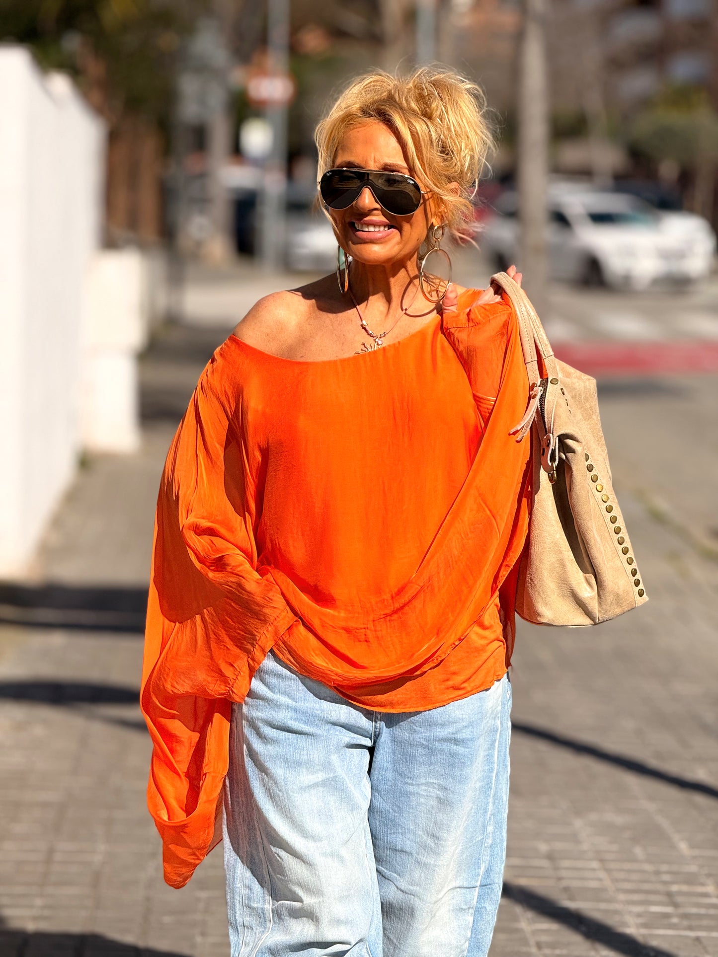 BLUSA CON TOP OVERSIZE ASIMÉTRICA NOA MULTICOLOR