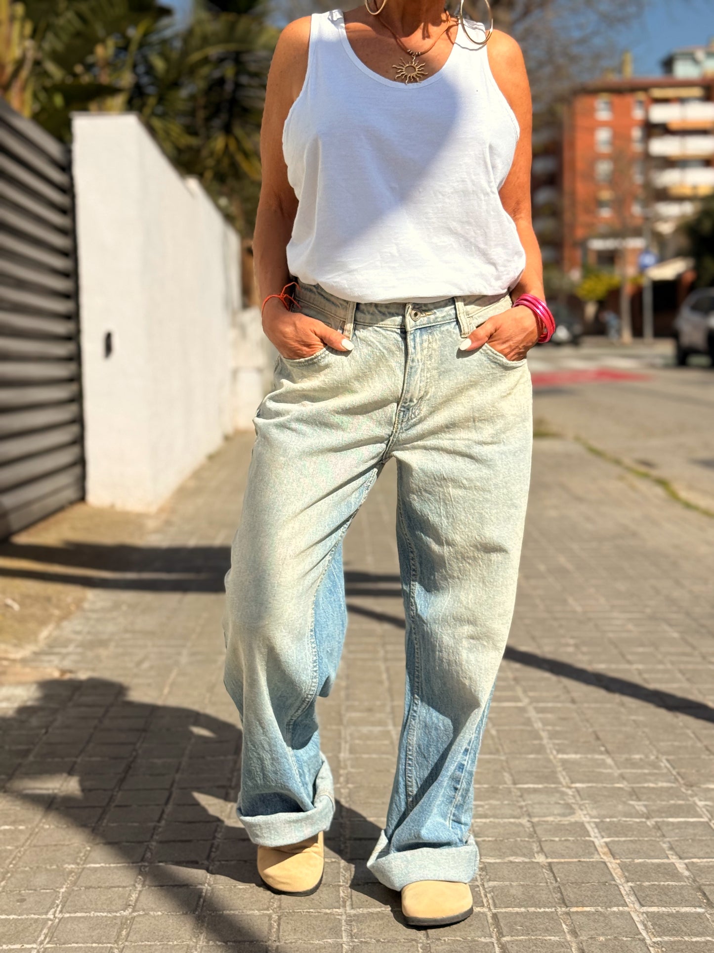 JEANS VAQUEROS JULIA 1415 TEJANO DESGASTADO