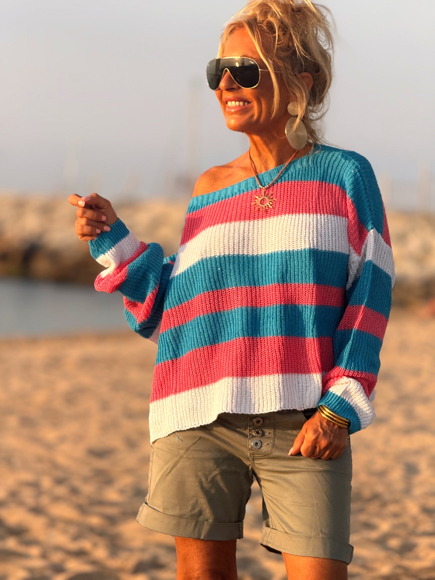 JERSEY CORTO RAYAS JULIETA MULTICOLOR