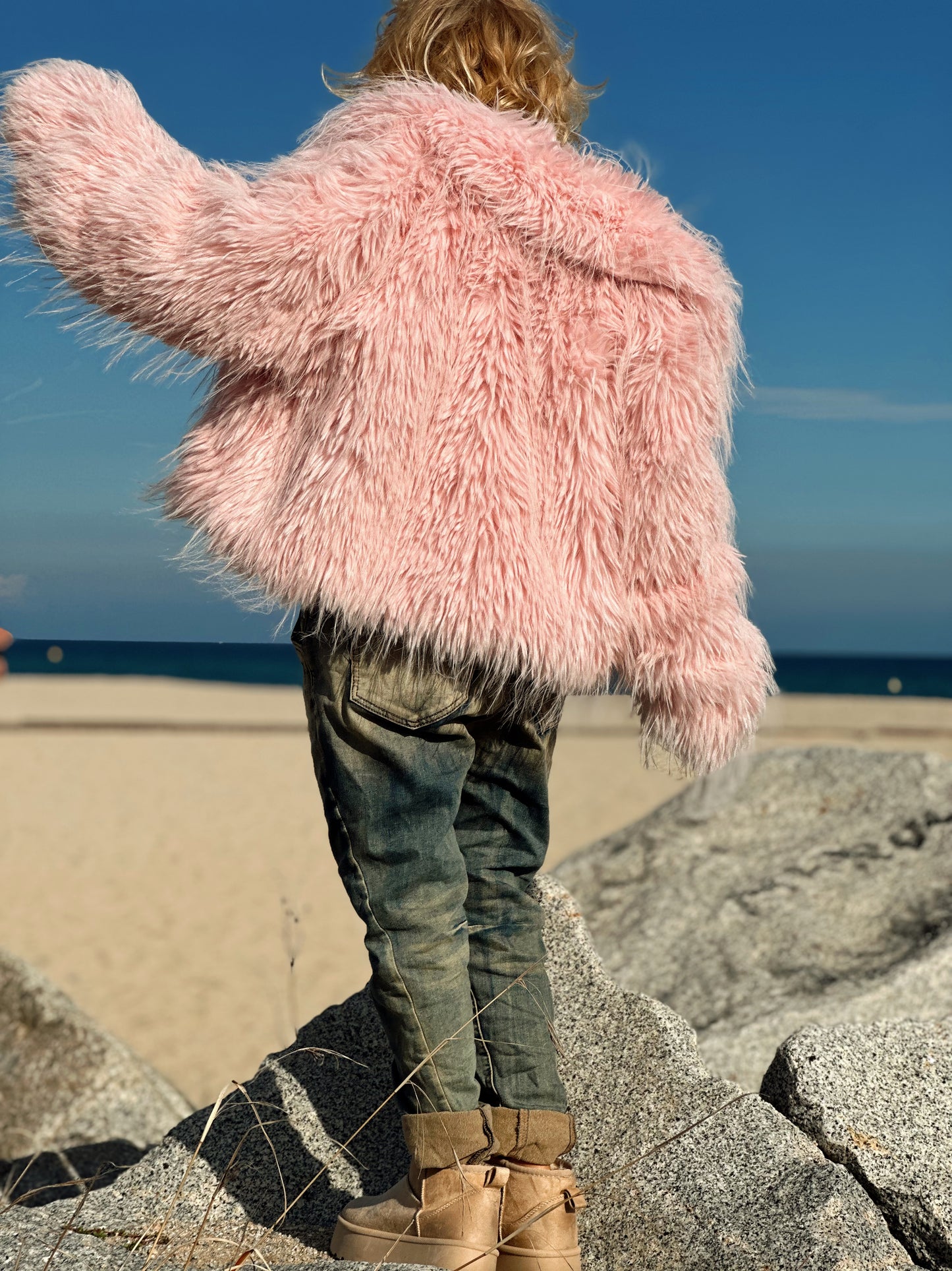 CHAQUETA PELO SINTÉTICO NOÉ ROSA