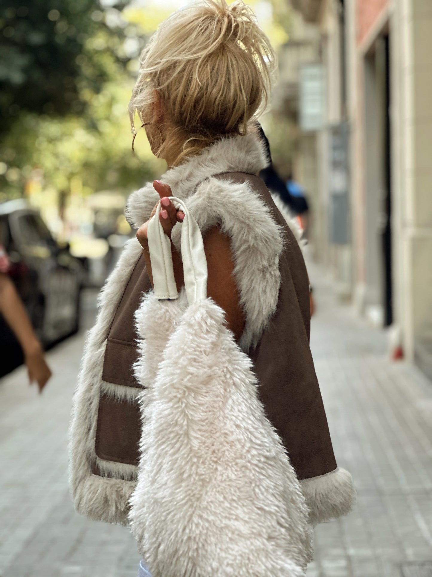 BOLSO MAGUY PELO SINTÉTICO CRUDO