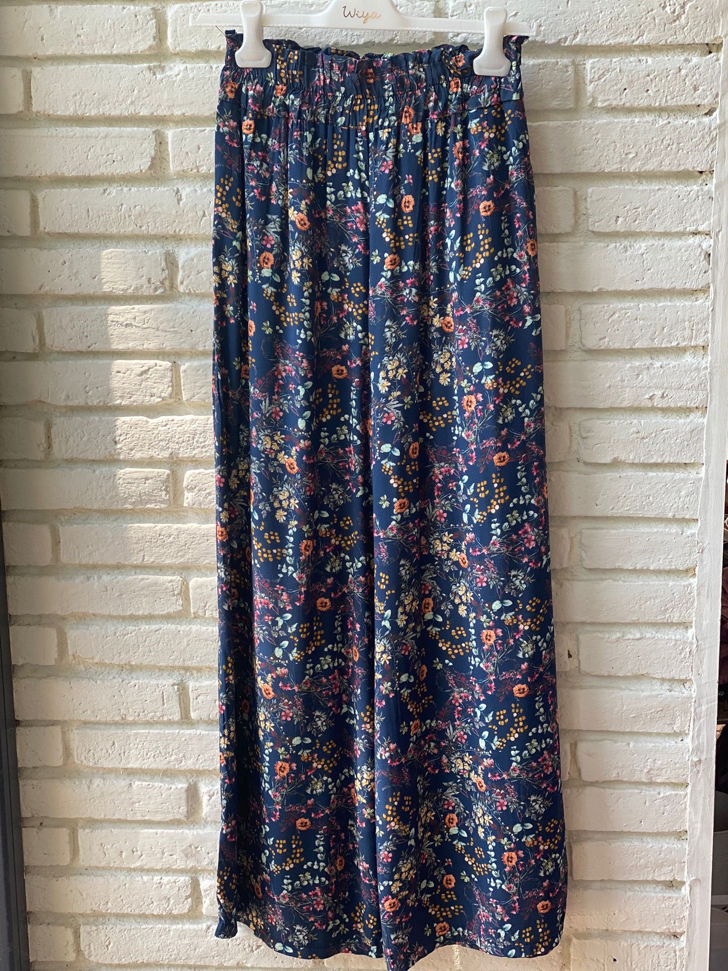 PANTALON FLORES AZUL