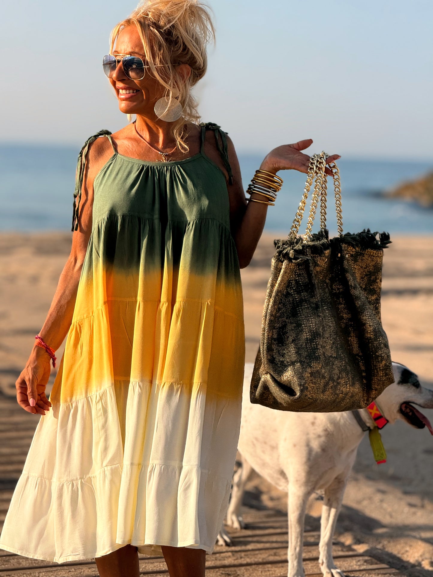 VESTIDO CORTO TIRANTES TYE&DYE MULTICOLOR