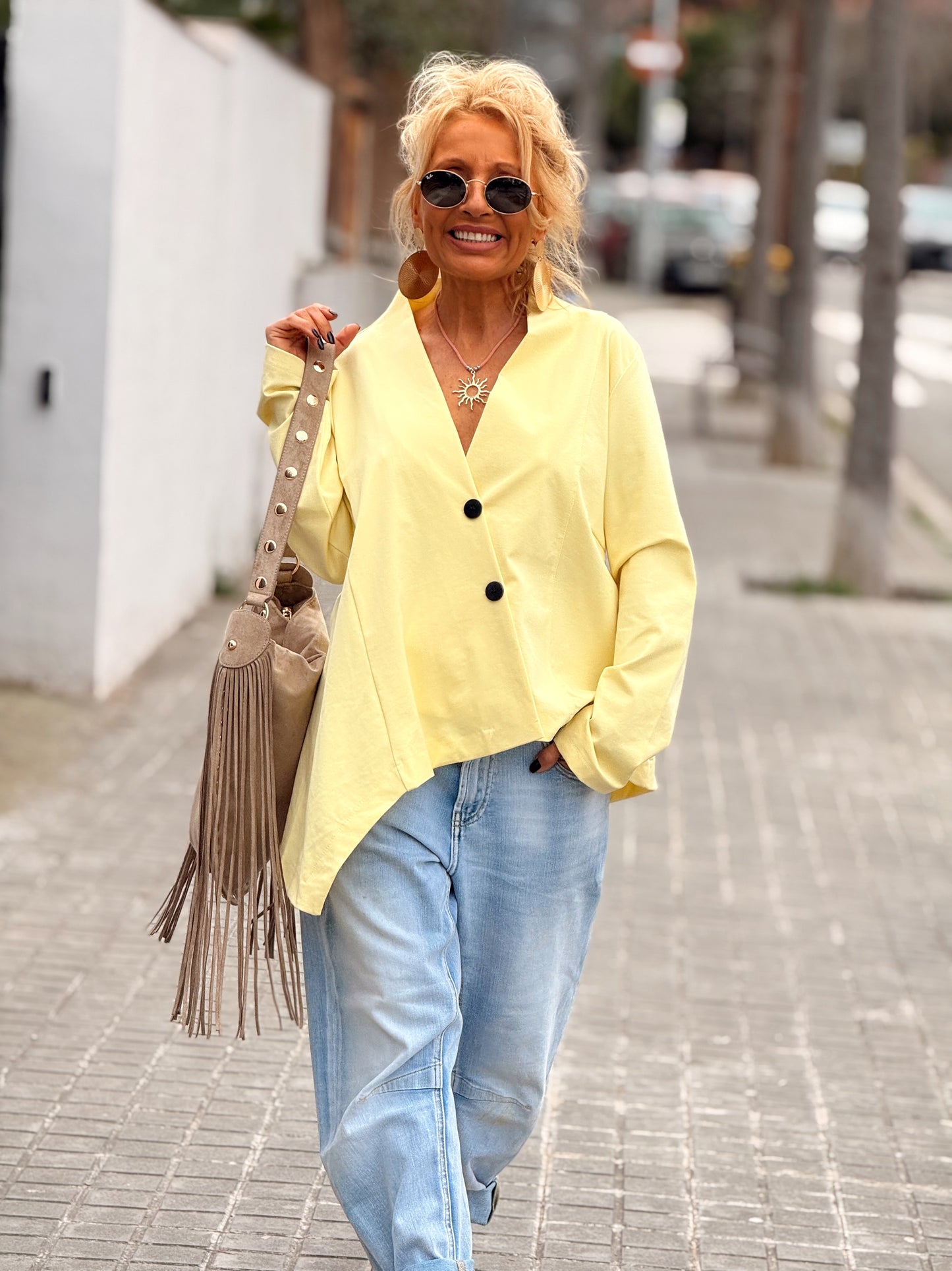 CHAQUETA ASIMÉTRICO VALERIA MULTICOLOR