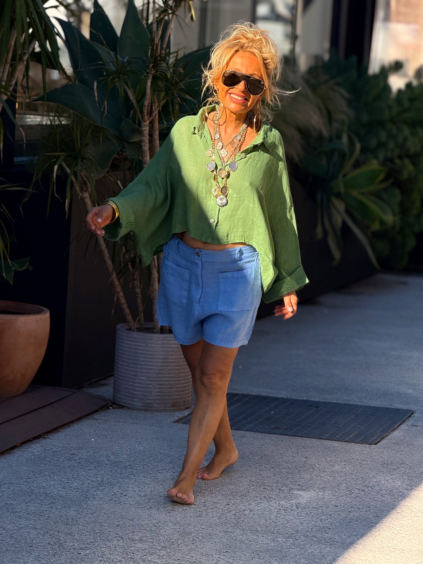 SHORT LINO TERRY MULTICOLOR