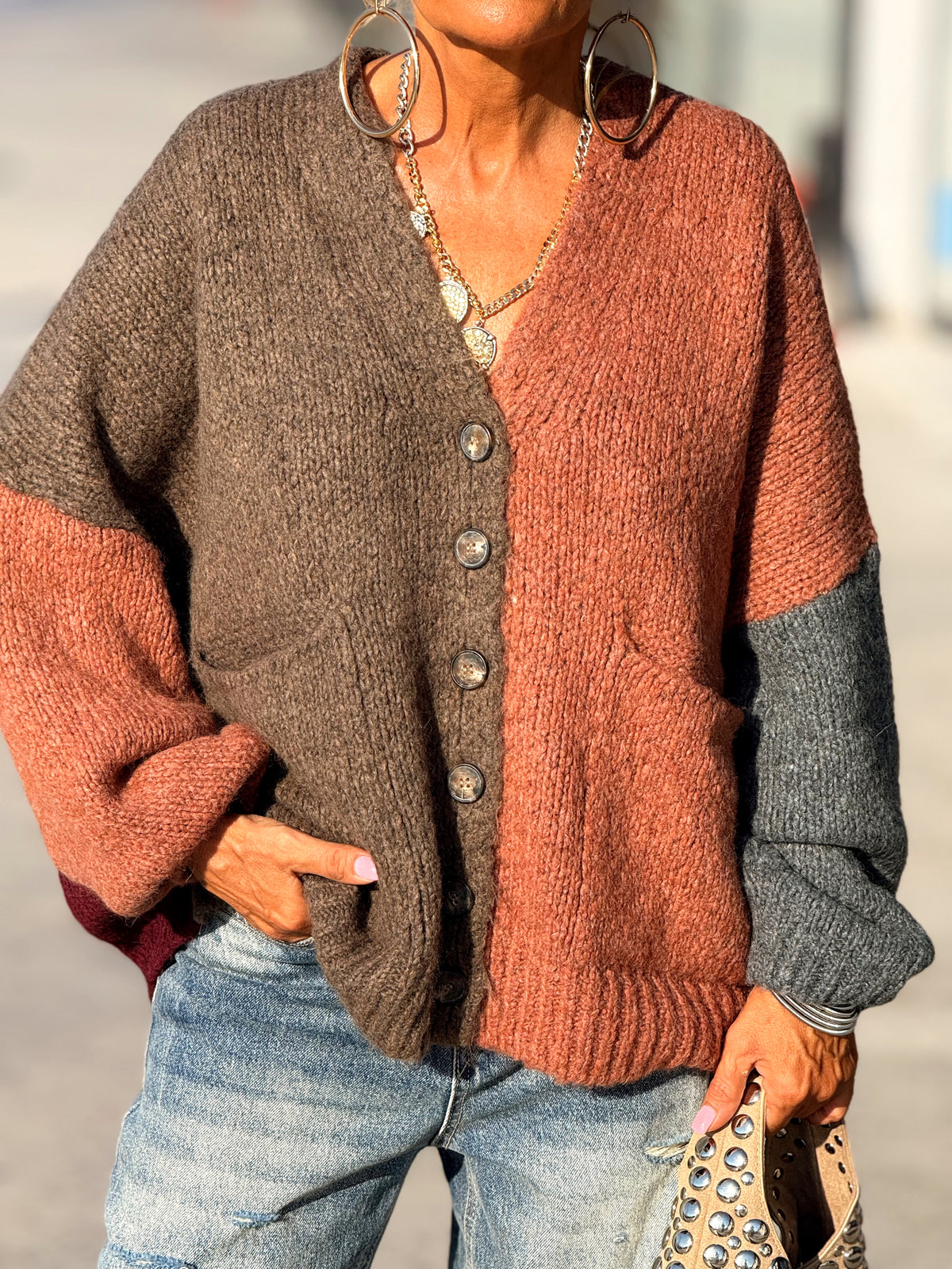 CHAQUETA DE PUNTO SOFIA MULTICOLOR