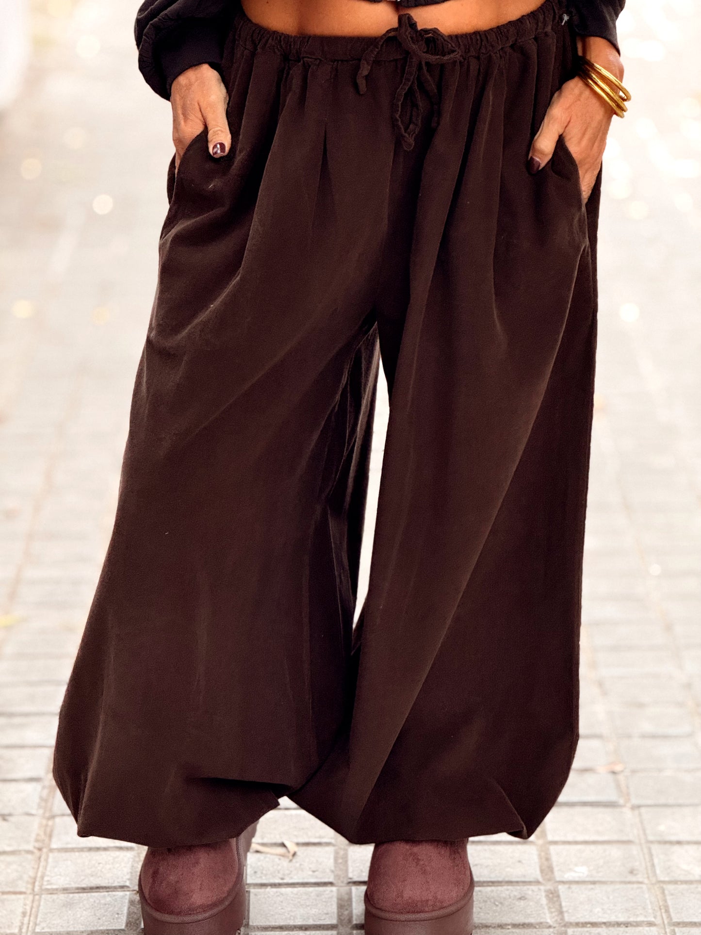 PANTALON OVERSIZE PANA JOGGER MULTICOLOR