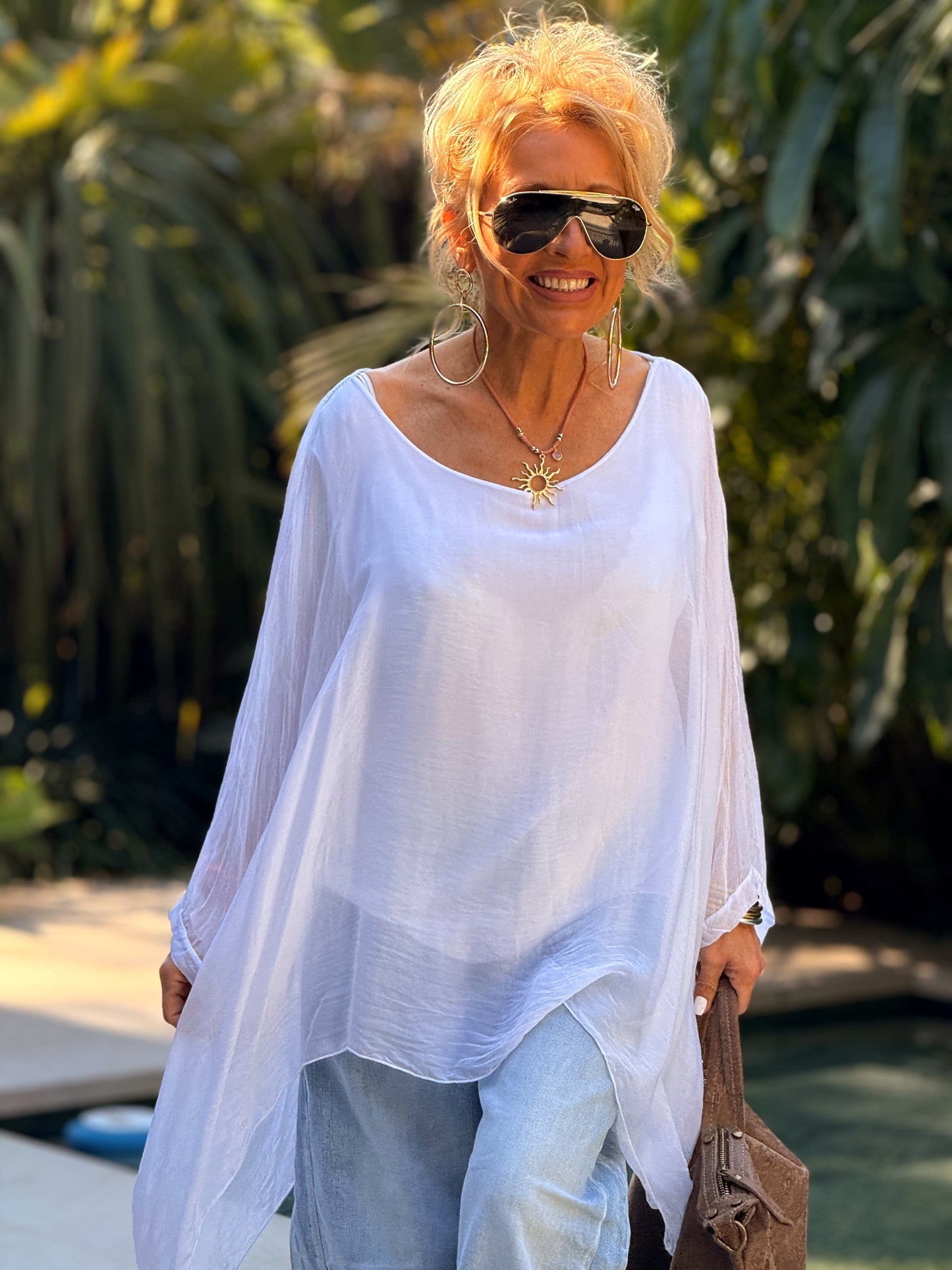 BLUSA CON TOP OVERSIZE ASIMÉTRICA NOA MULTICOLOR