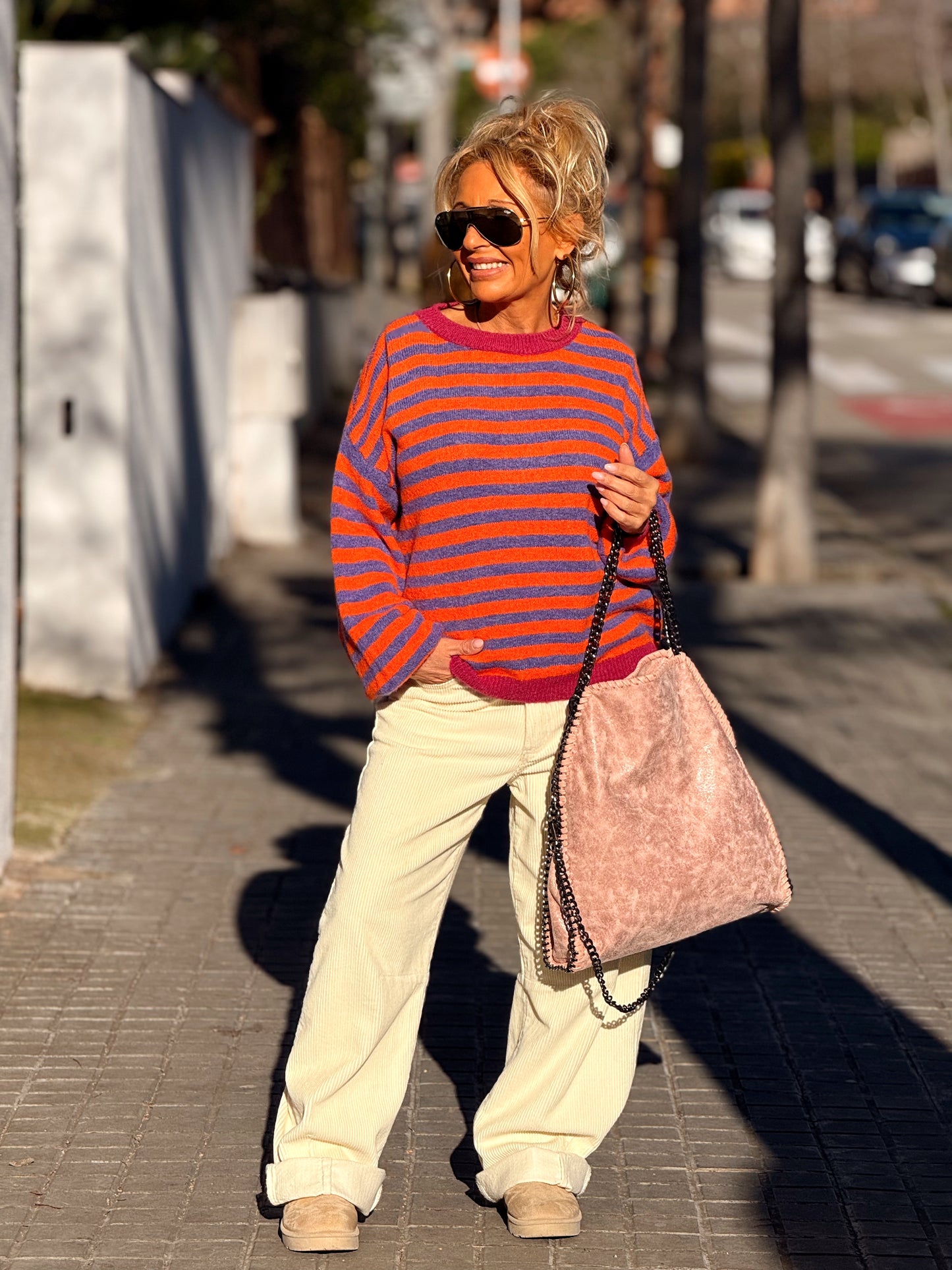 JERSEY DE PUNTO RAYAS LOLA MULTICOLOR