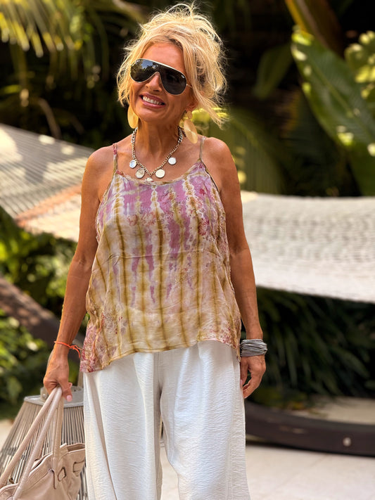 TOP TIRANTES CREPE SEDA INDY MULTICOLOR