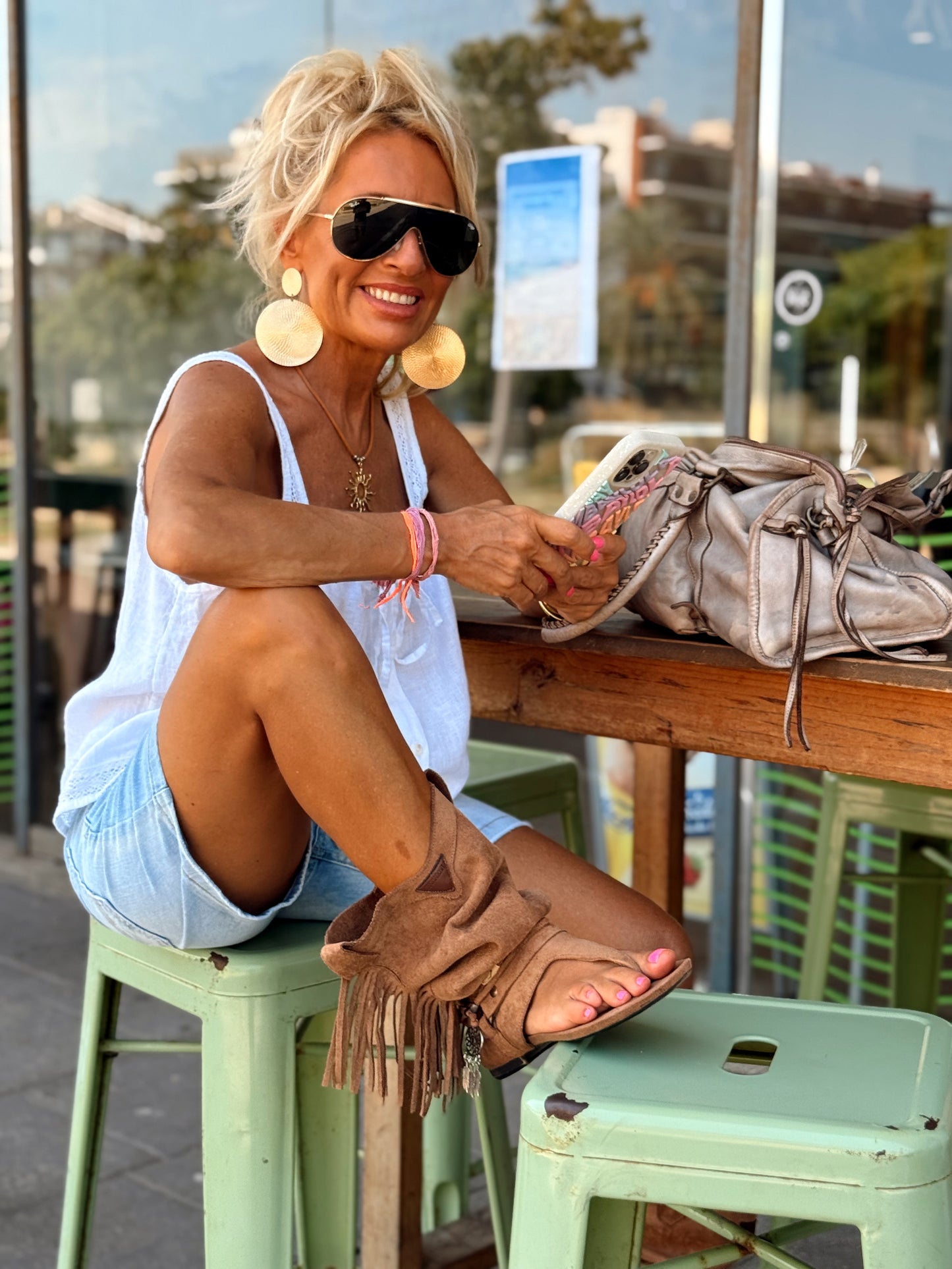 SHORT BIJOUX TEJANO CLARO