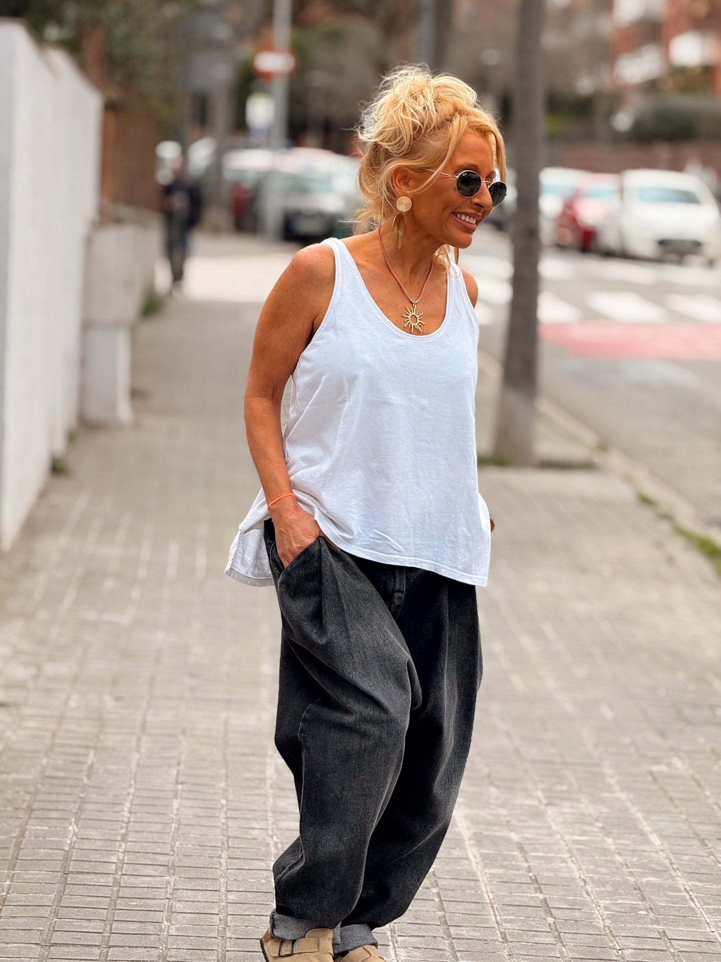 JEANS VAQUEROS BAGGY OVERSIZETHOMAS GRIS OSCURO