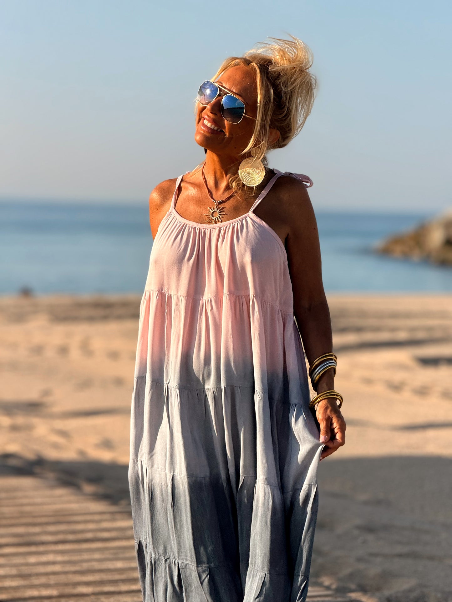 VESTIDO CORTO TIRANTES TYE&DYE MULTICOLOR