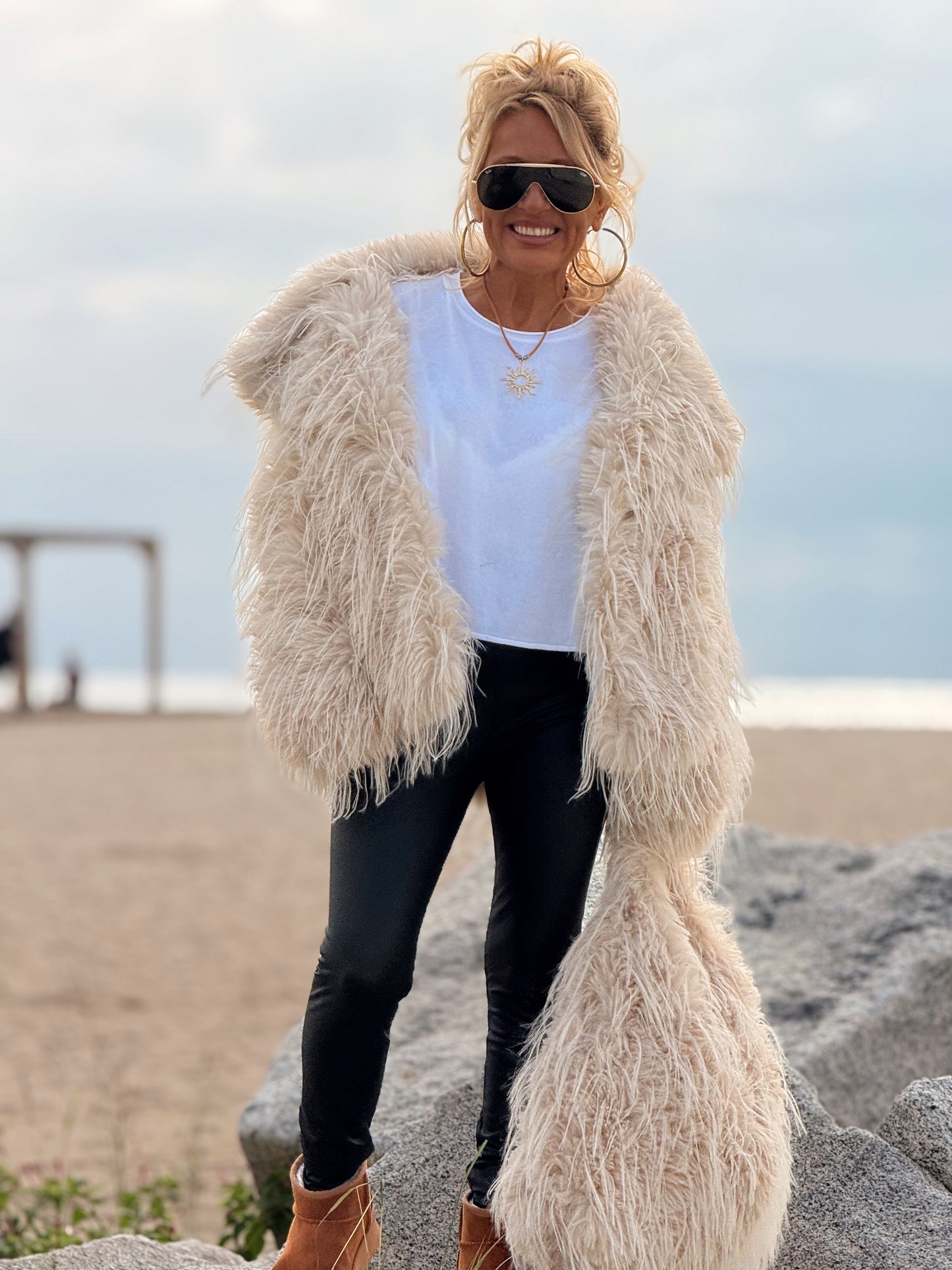 CHAQUETA DE PELO SINTÉTICO LUCAS MULTICOLOR