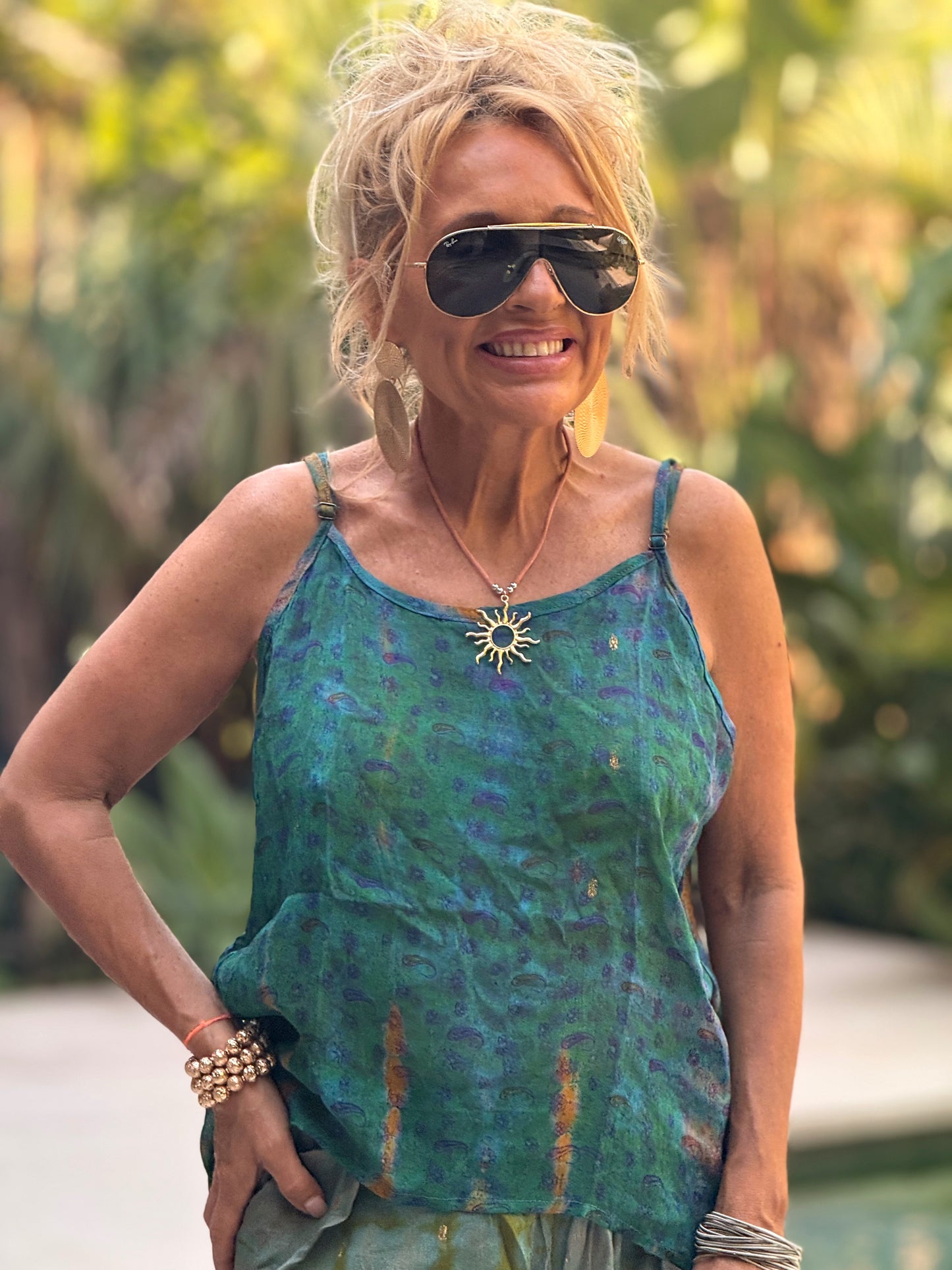 TOP TIRANTES CREPE SEDA INDY MULTICOLOR