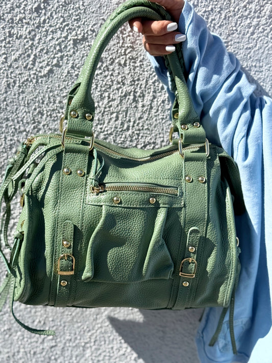 BOLSO POLIPIEL IBIZA ALMENDRA