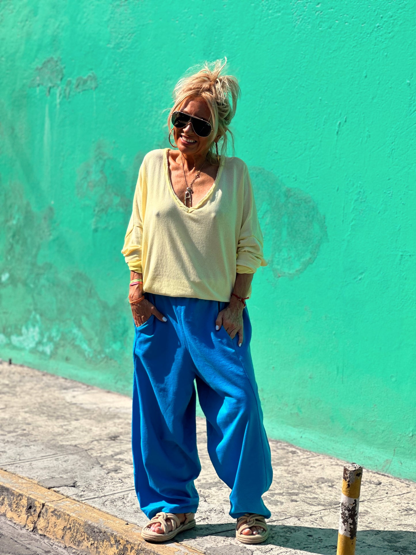 PANTALÓN OVERSIZE MILLA AZUL