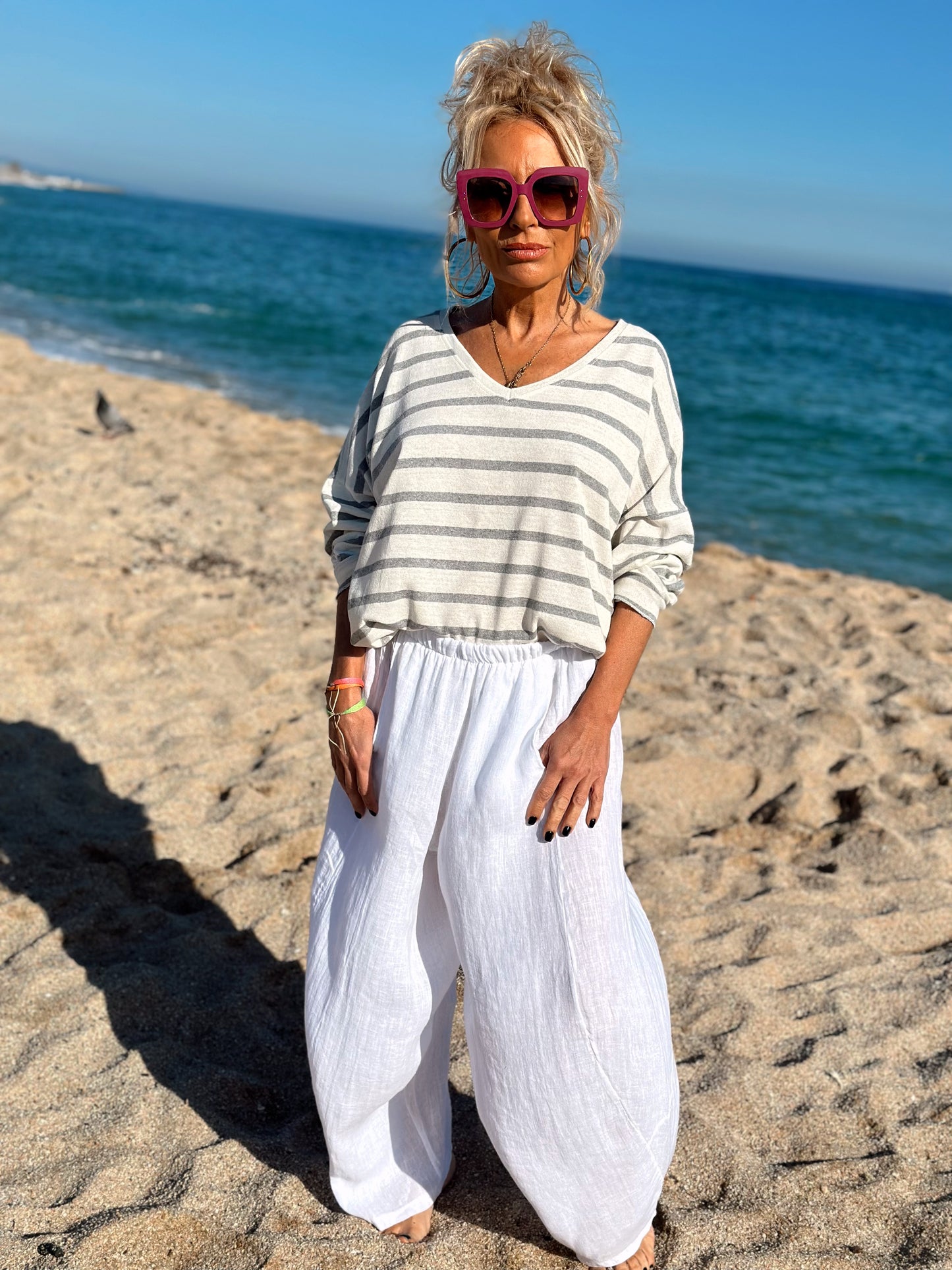 PANTALON OVERSIZE ÉDEN BLANCO