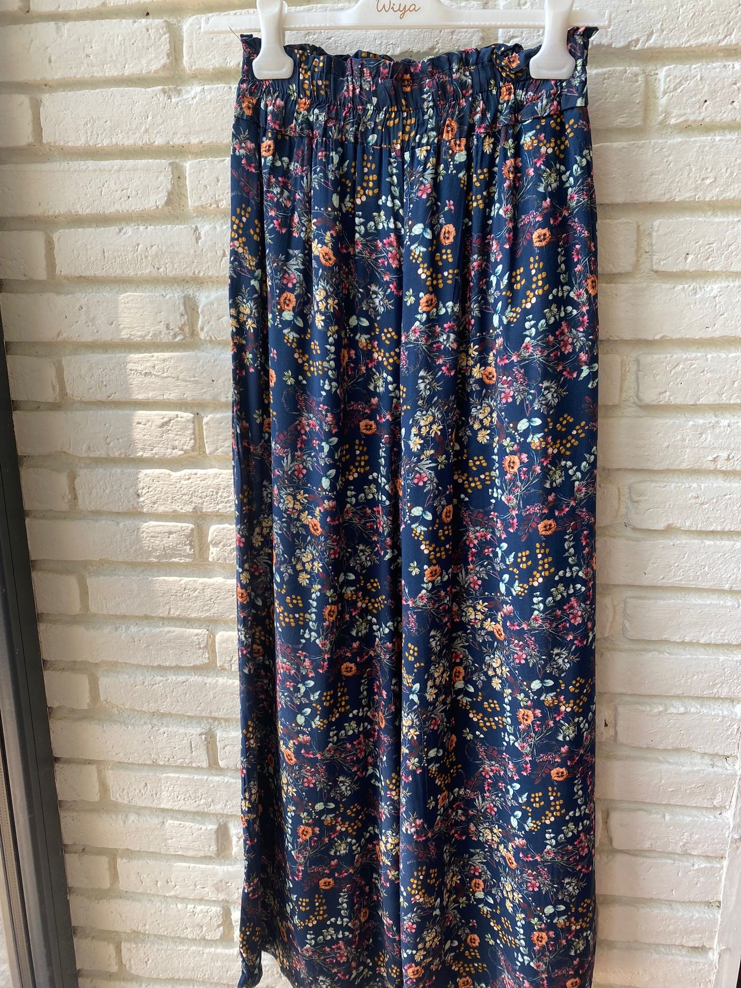 PANTALON FLORES AZUL