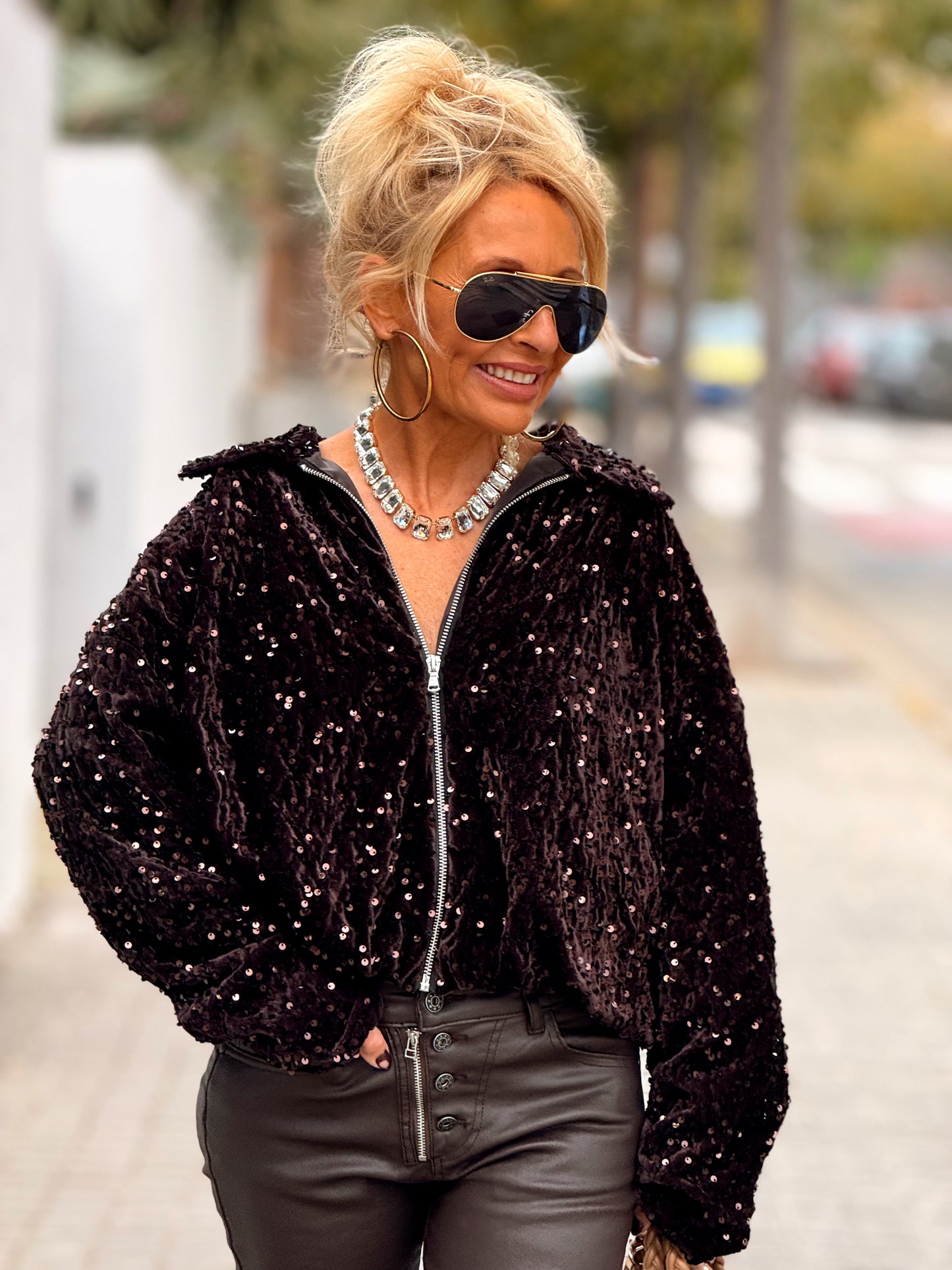 CHAQUETA LENTEJUELAS MULTICOLOR