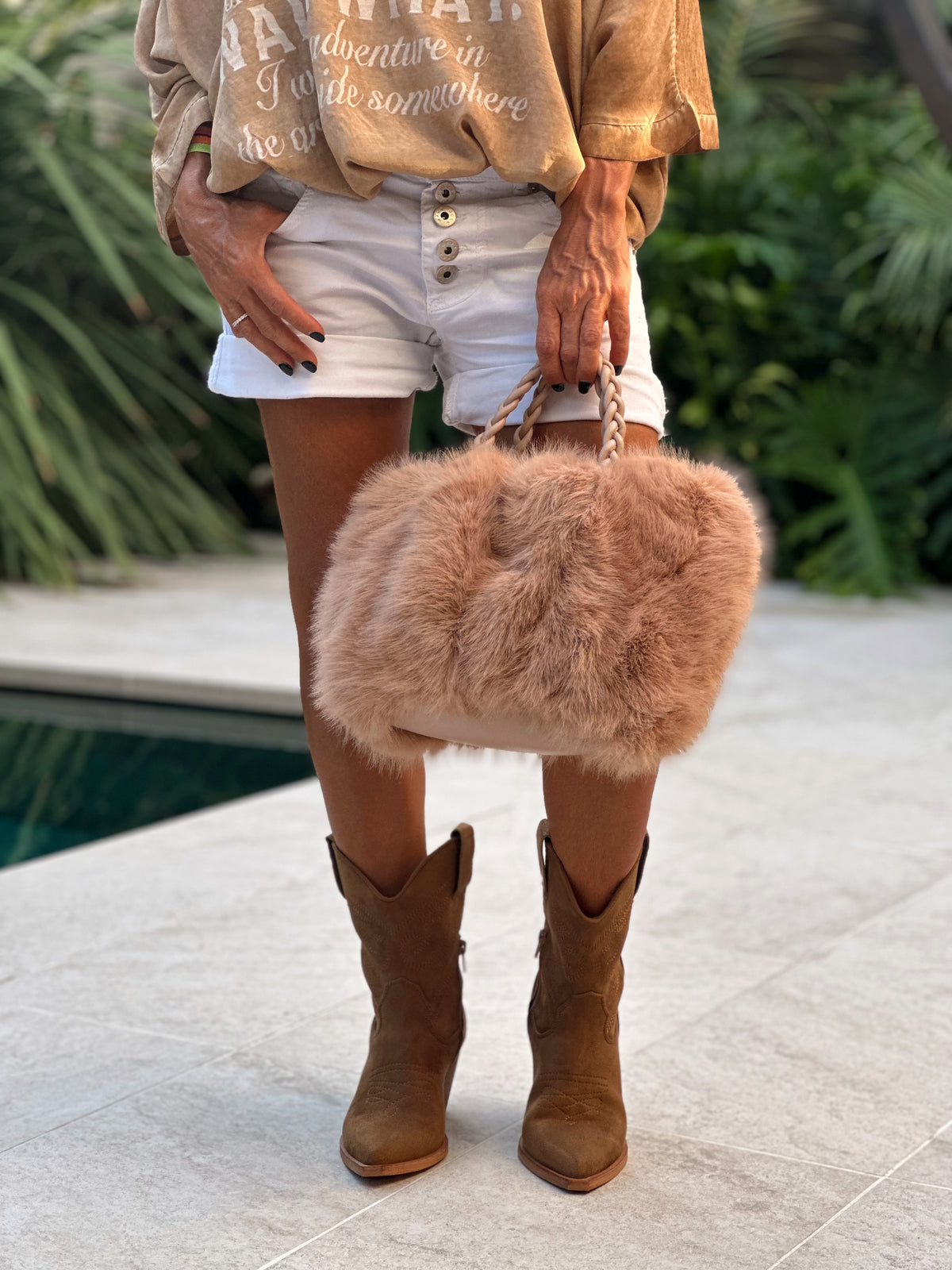 BOLSO PELO SINTÉTICO CAMEL