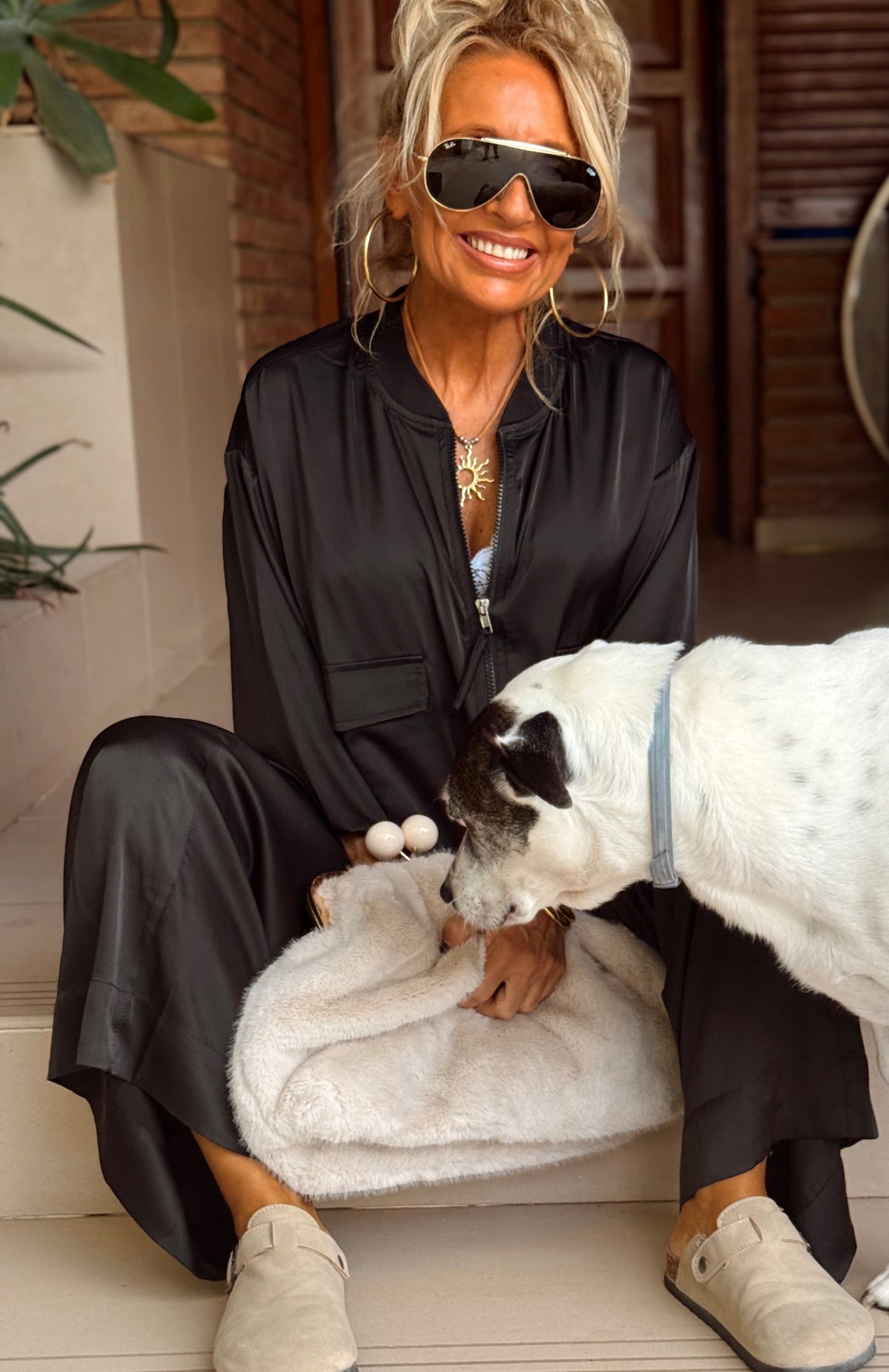 CONJUNTO BOMBER-PANTALON CELIA MULTICOLOR