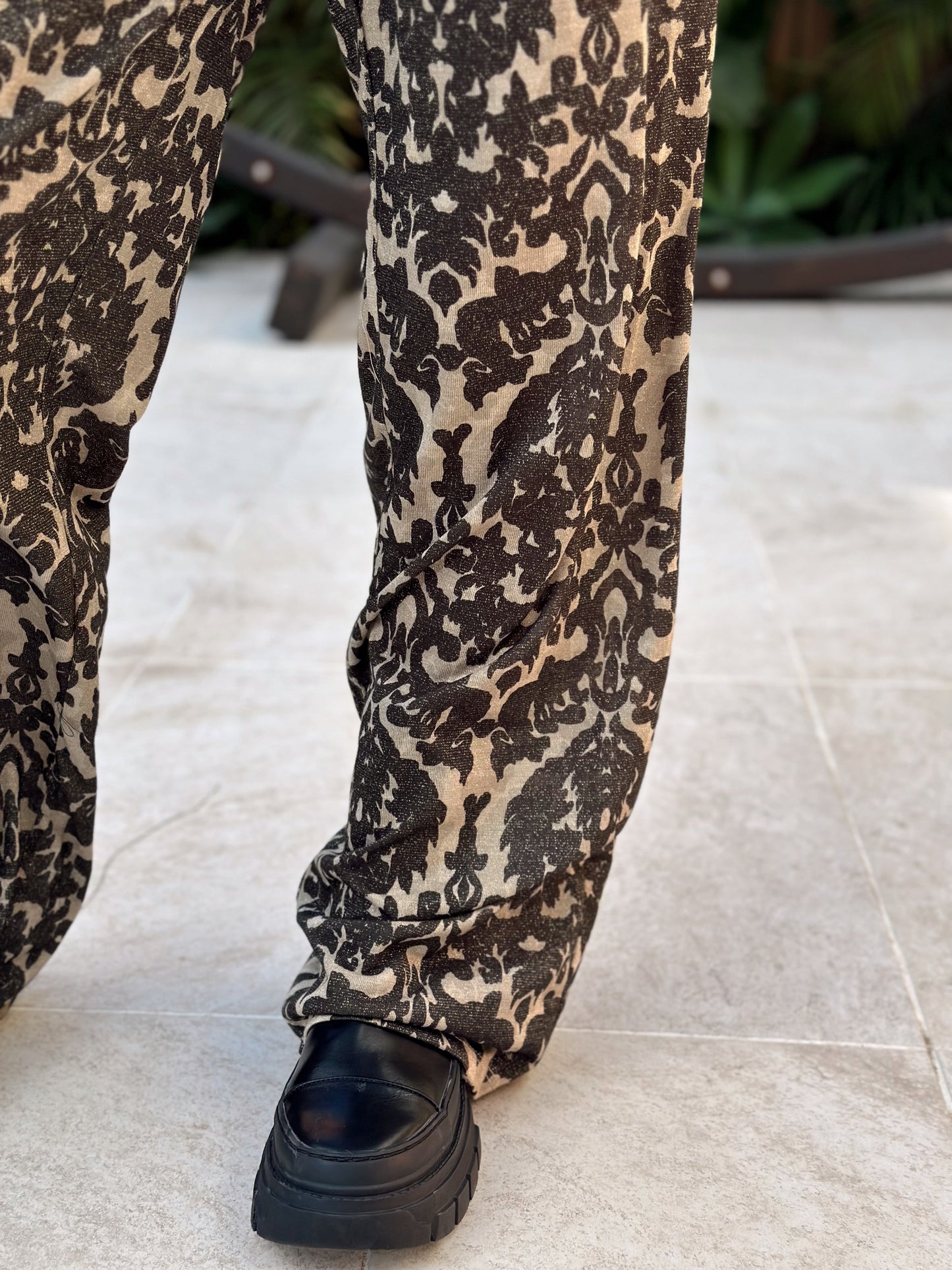 PANTALON ESTAMPADO BETTY NEGRO