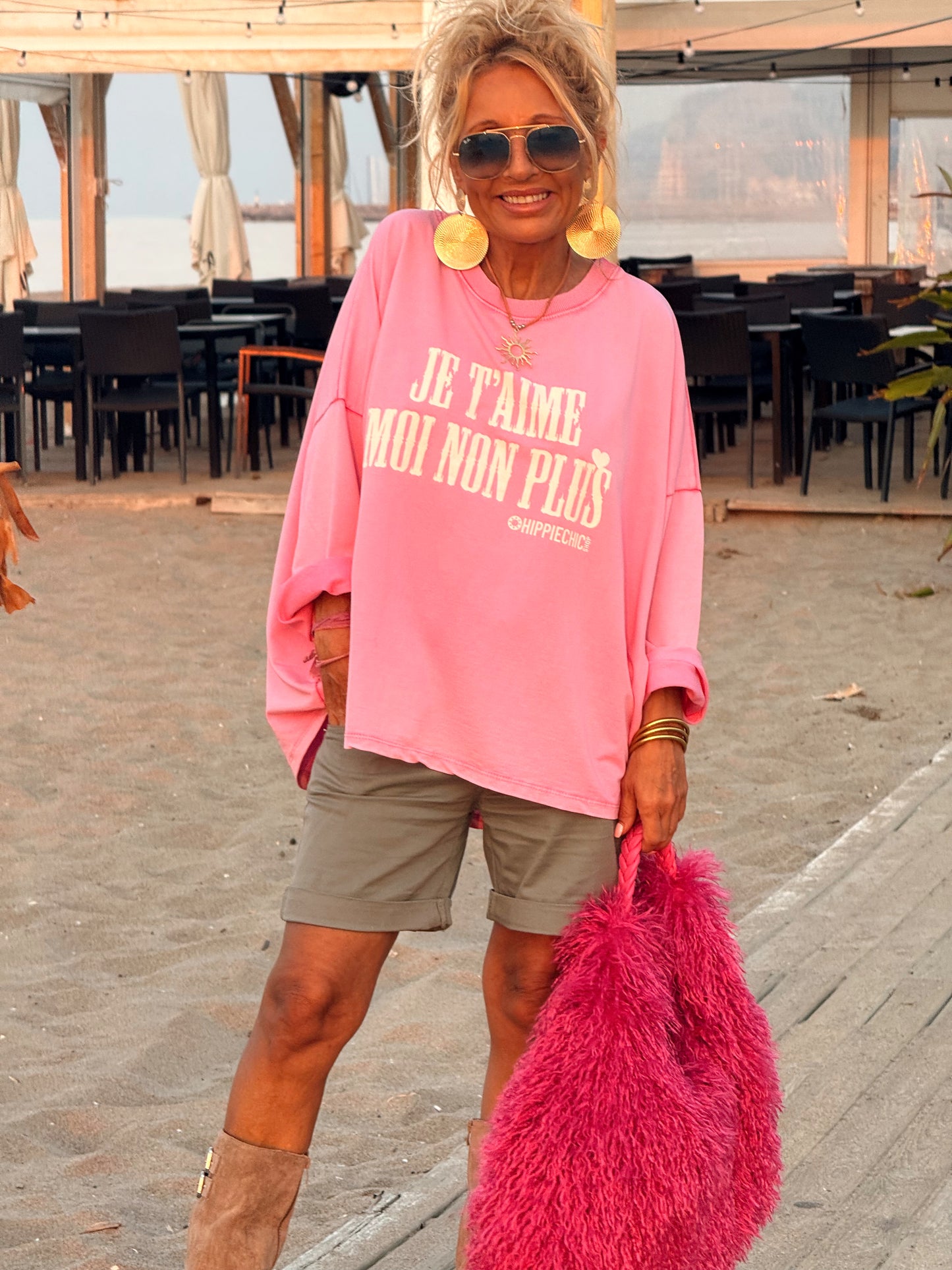 SUDADERA OVERSIZE JE T’AIME MOI NON PLUS MULTICOLOR